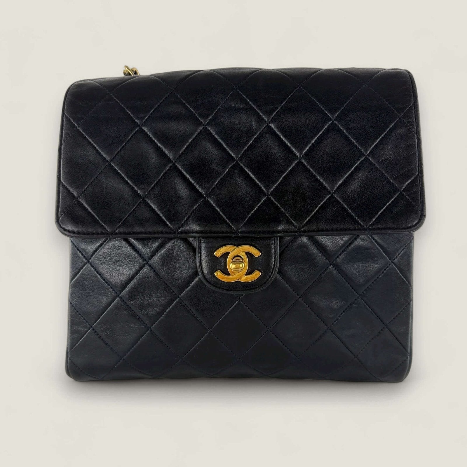 Authentic Chanel lambskin shoulder bag vintage