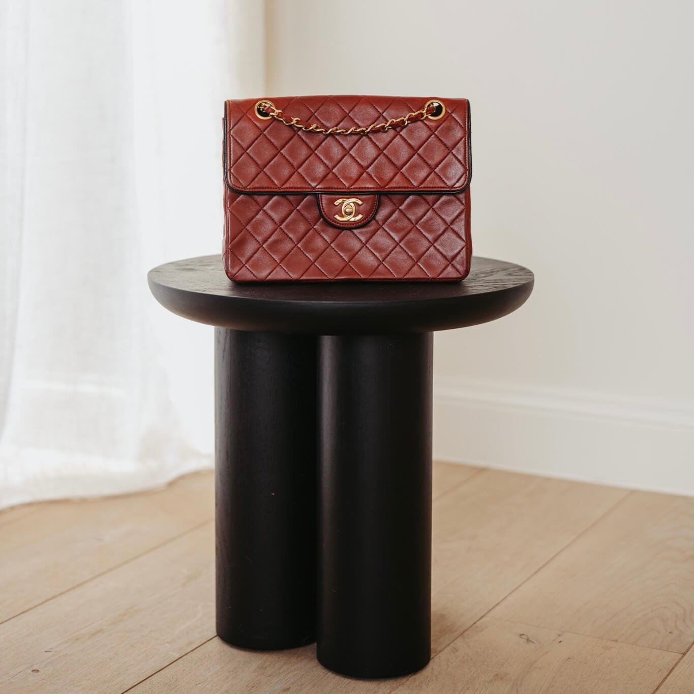 Authentic Chanel vintage medium tall shoulder bag