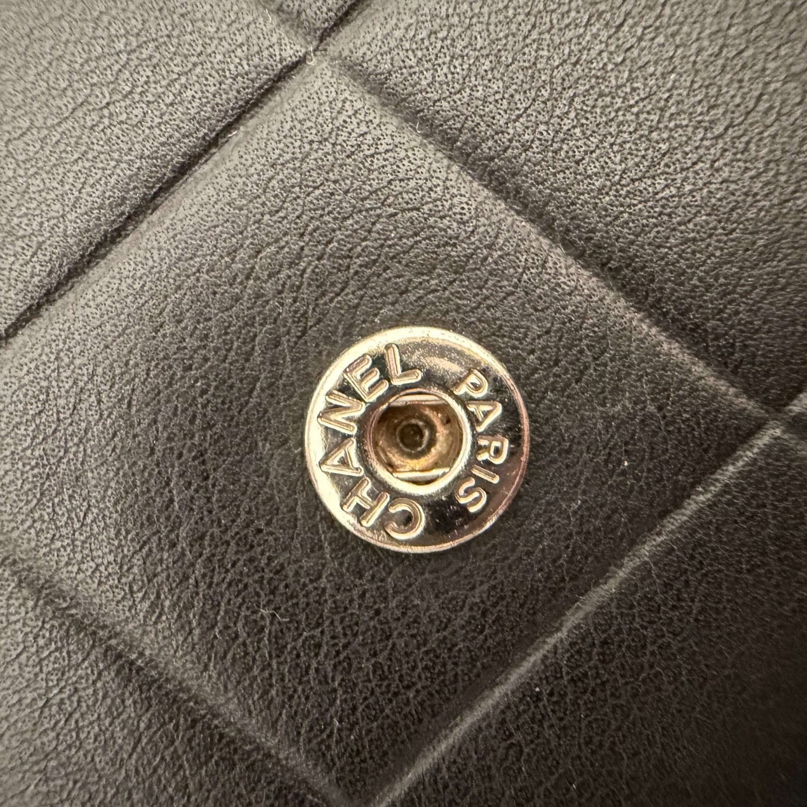 Authentic Chanel wallet on chain hardware detail