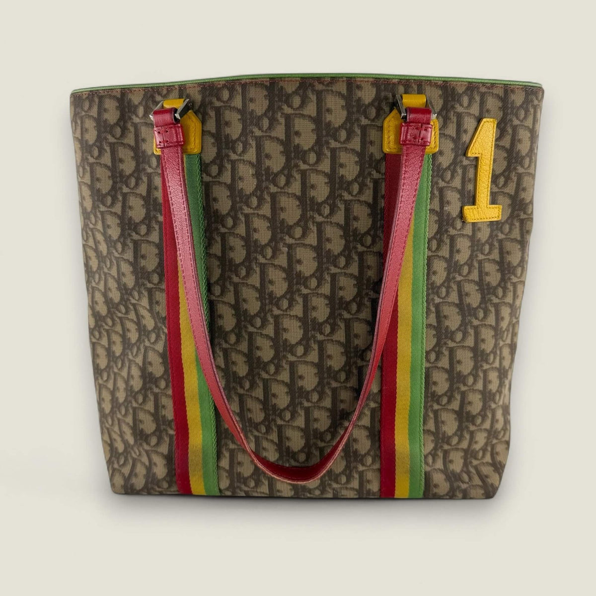 Authentic Dior Rasta tote bag with Trotter print