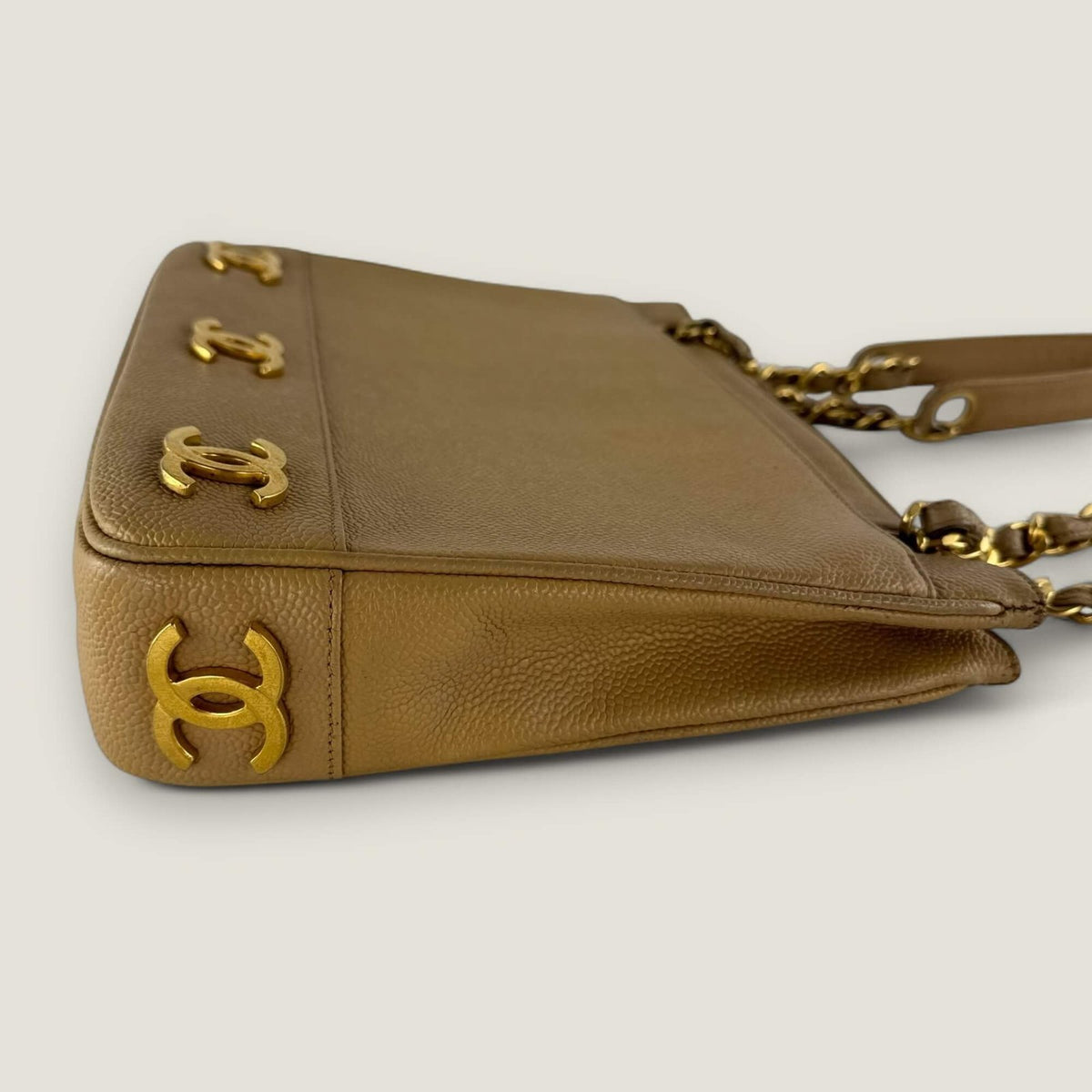 Authentic vintage Chanel caviar tote bag