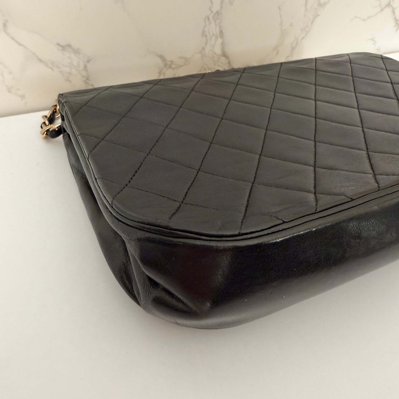Chanel Half Moon Double Flap elegant detail