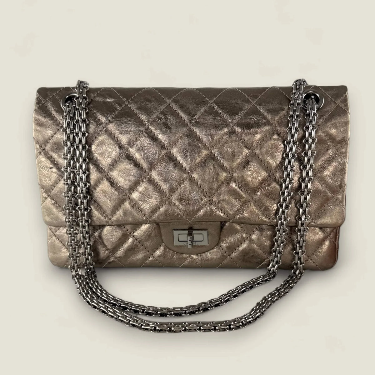 Chanel Reissue 226 metallic bronze