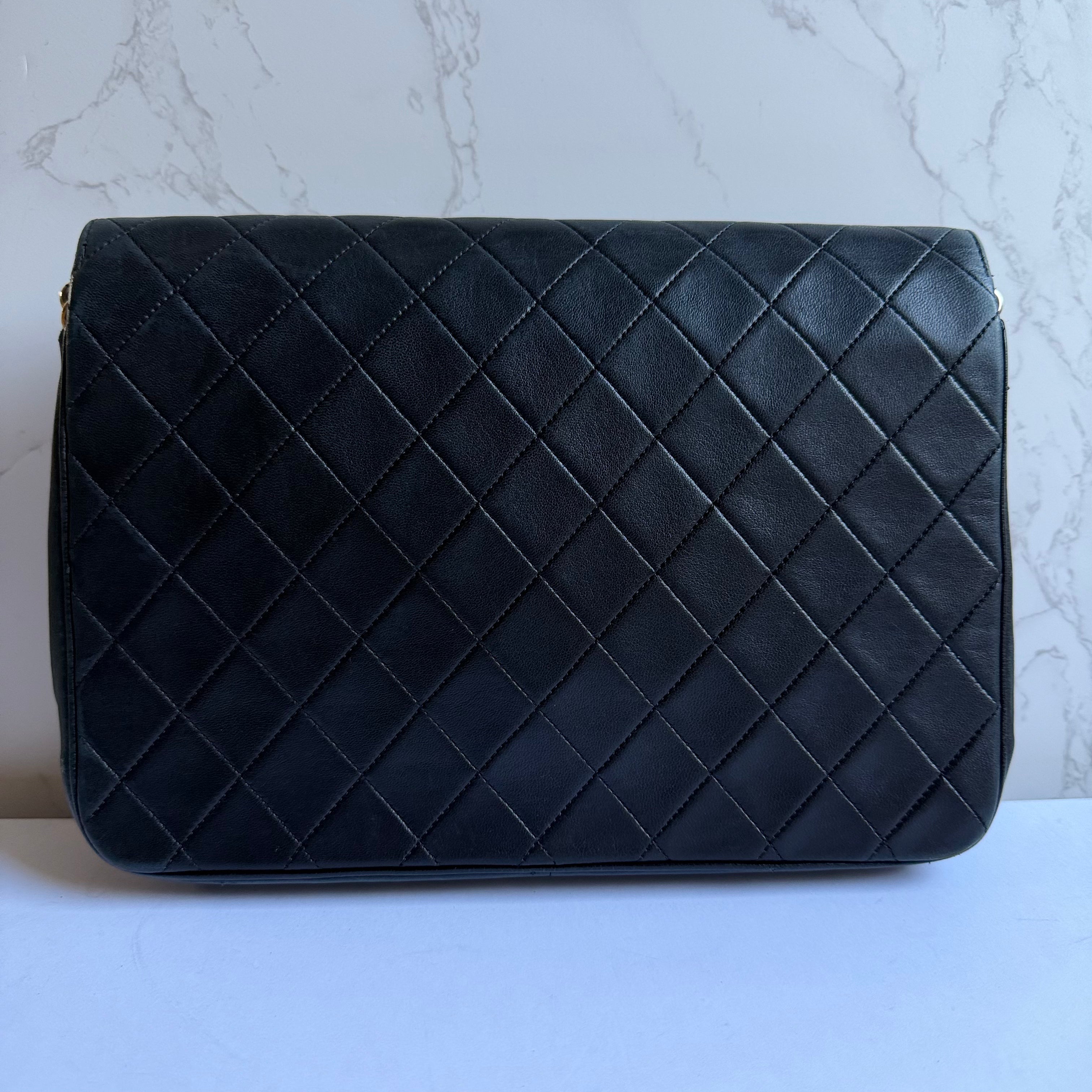 Chanel single flap back side lambskin