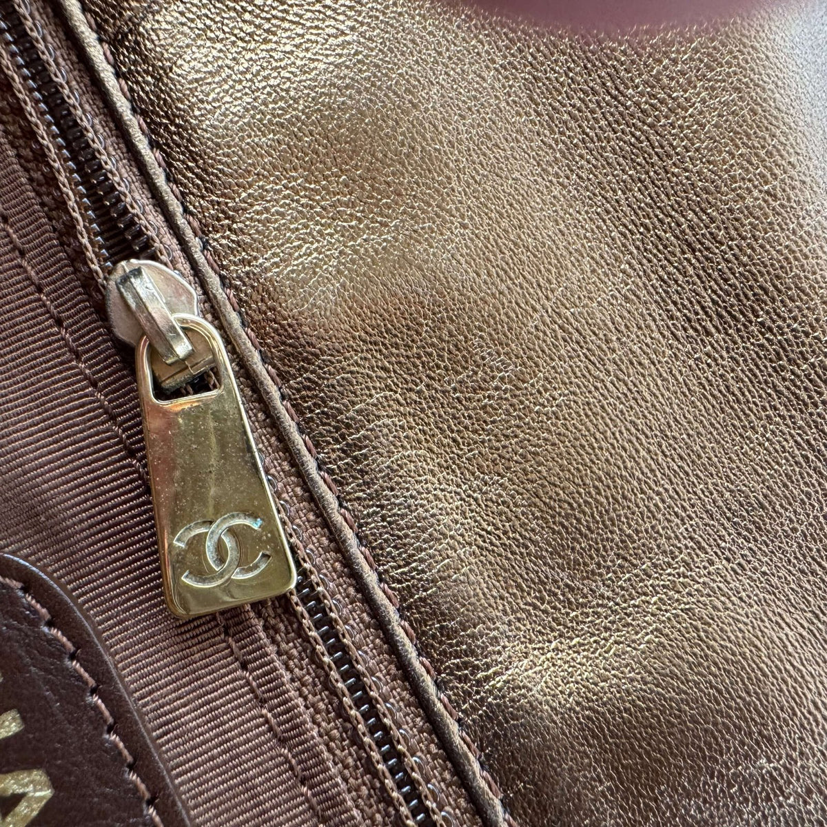 Chanel binnenkant rits vintage tas