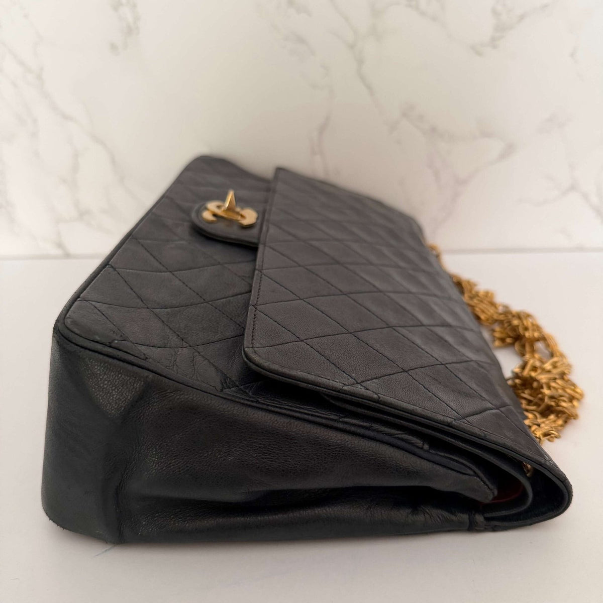 Chanel double flap medium authentieke tweedehands tas
