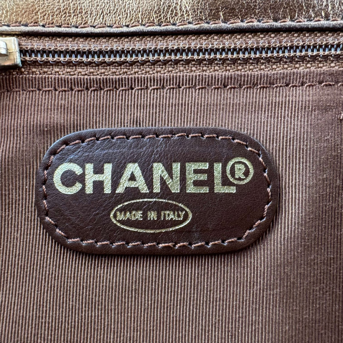 Chanel logo binnenkant vintage schoudertas