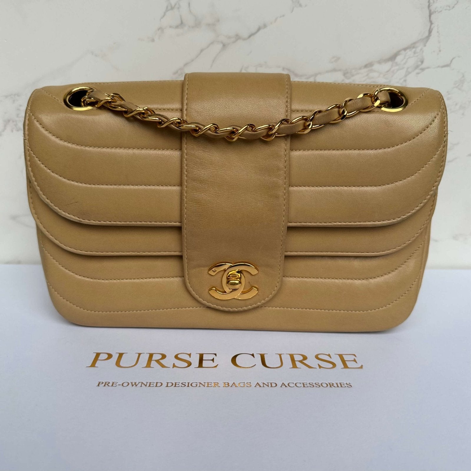 Chanel quilted lambskin detail