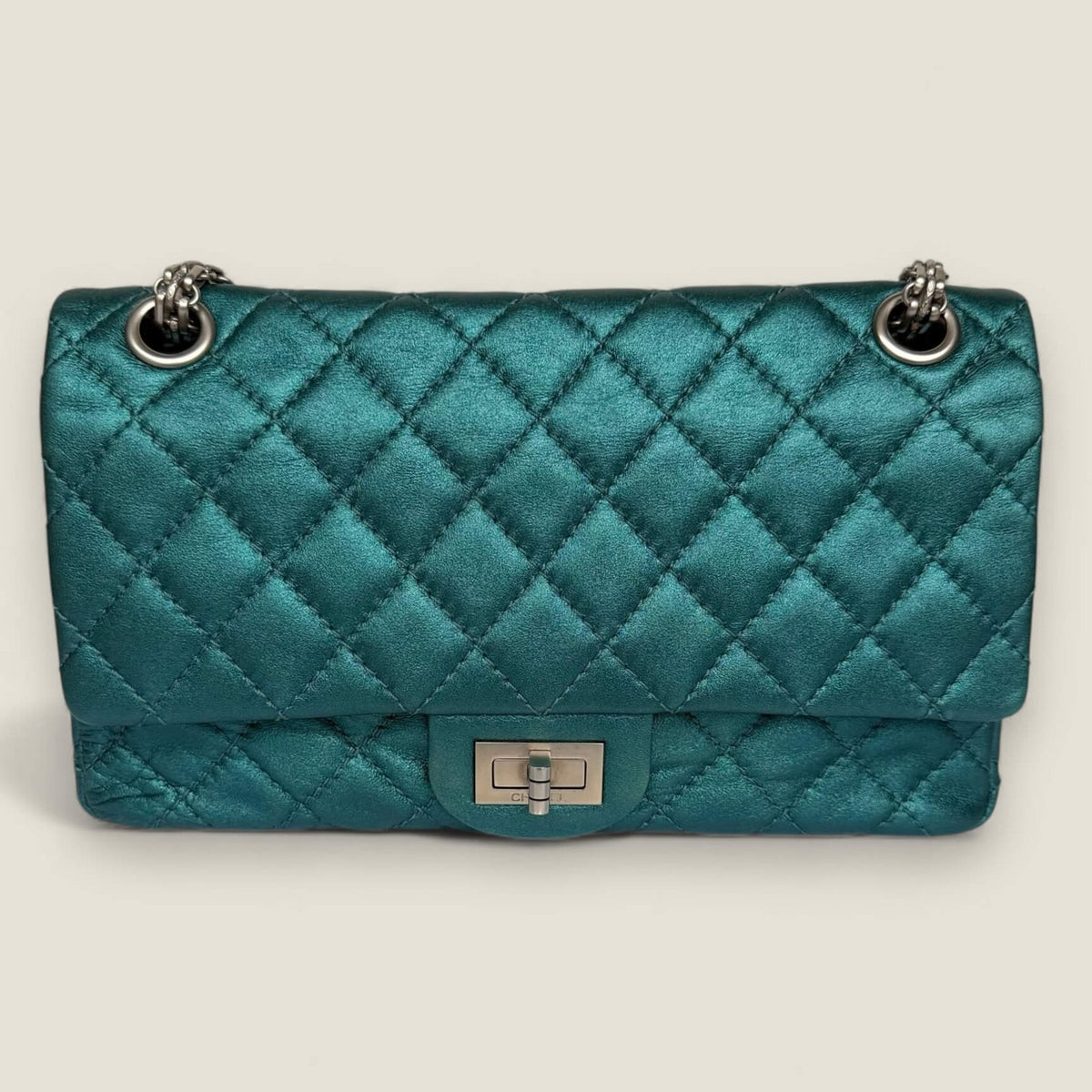 Chanel reissue 225 metallic blue