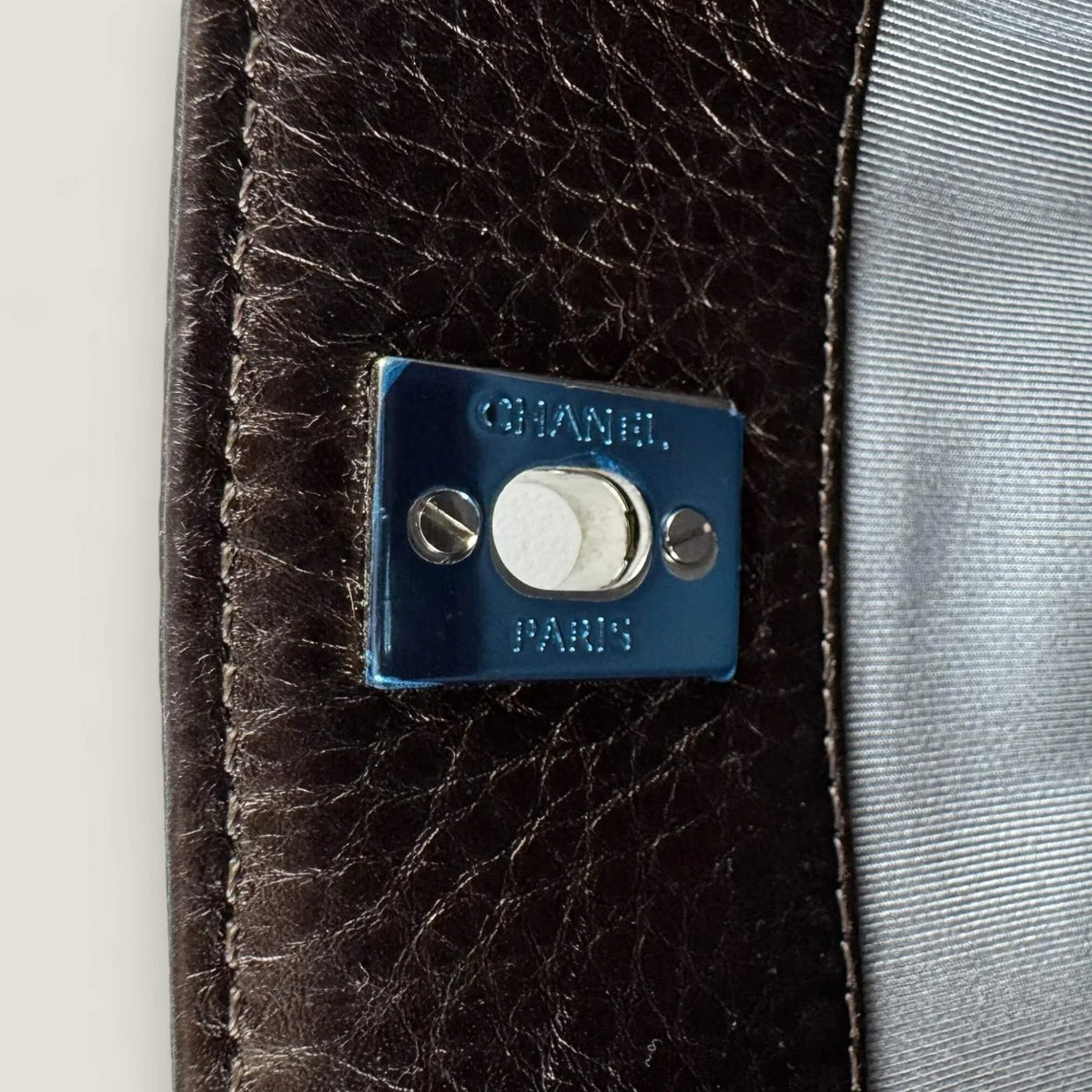 Chanel bag with hardware sticker