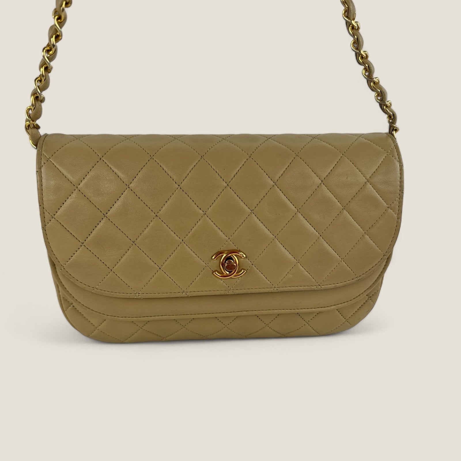 Chanel vintage half moon double flap