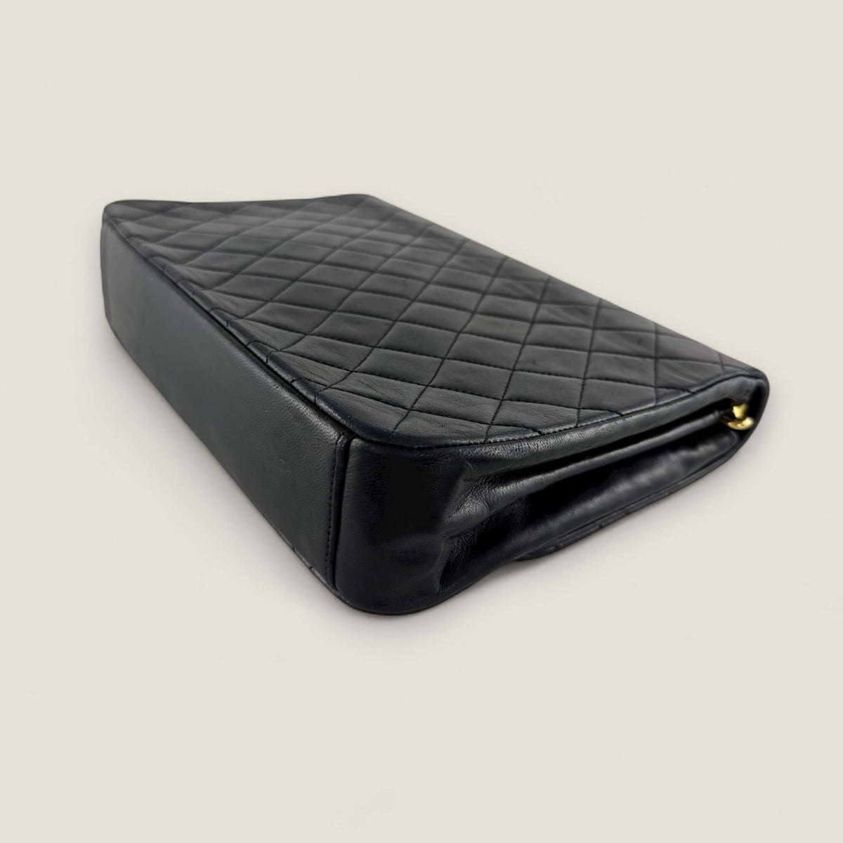 Chanel vintage matelasse single flap gold-plated gold