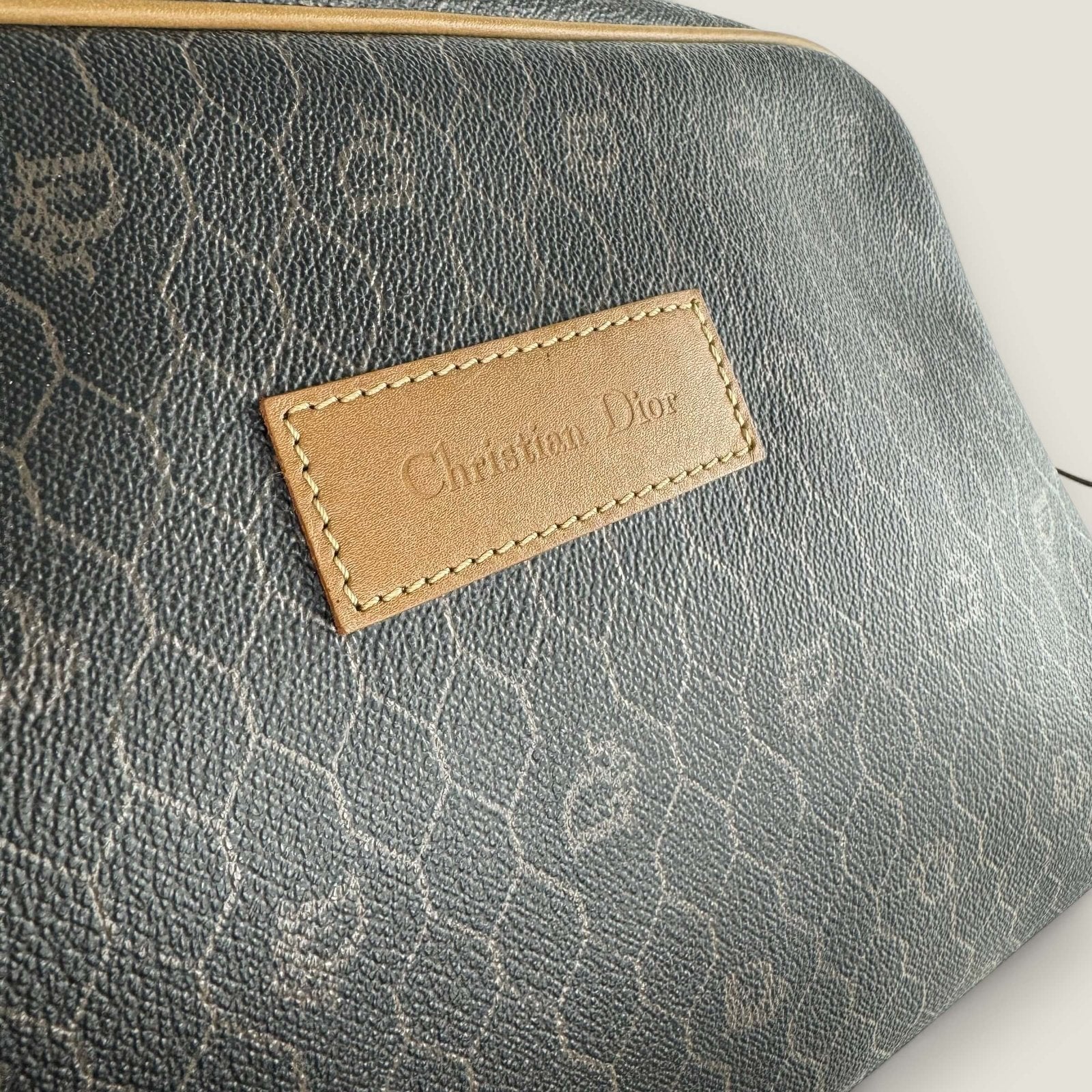 Christian Dior Pre-owned honeycomb coated canvas clutch