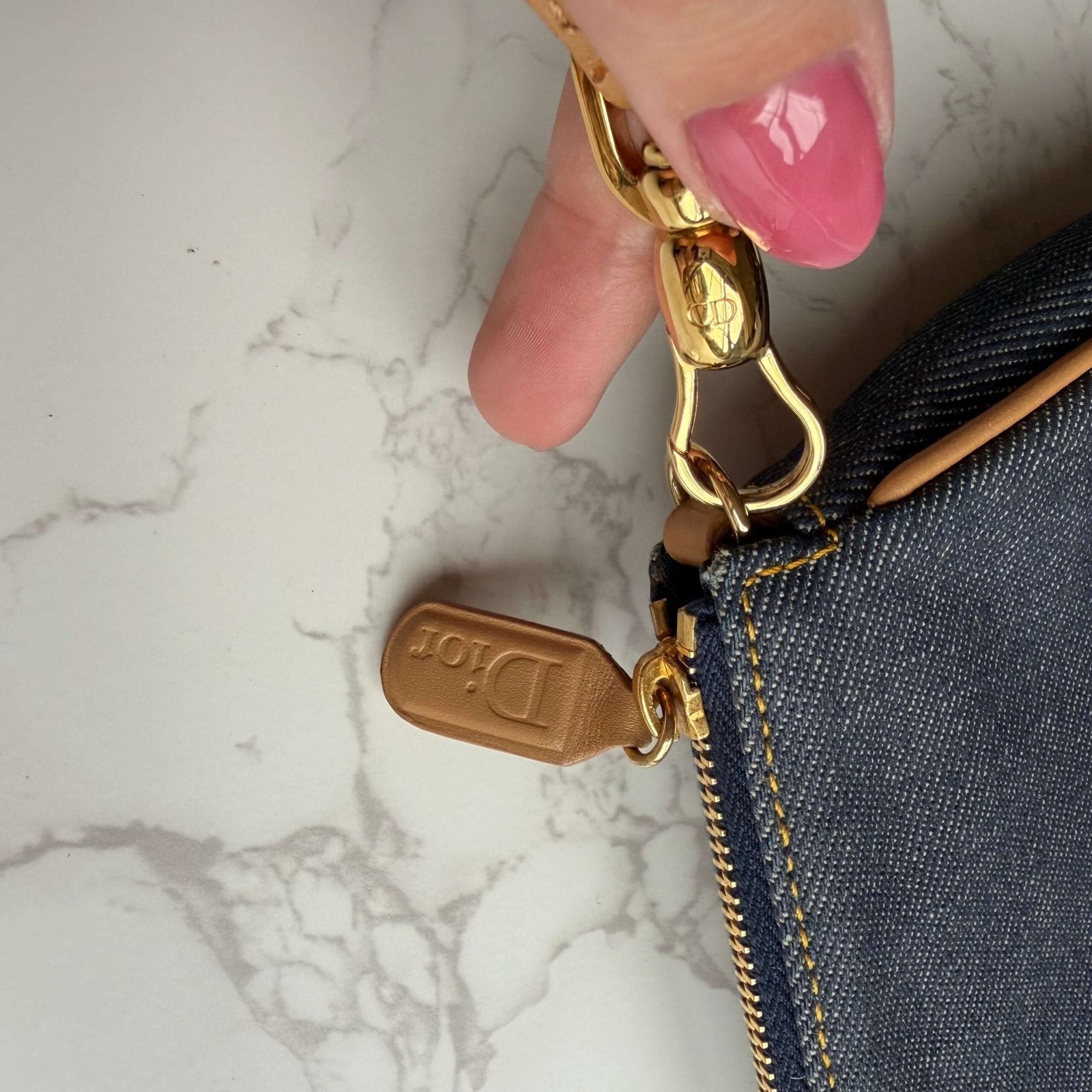 Christian Dior designer bag denim