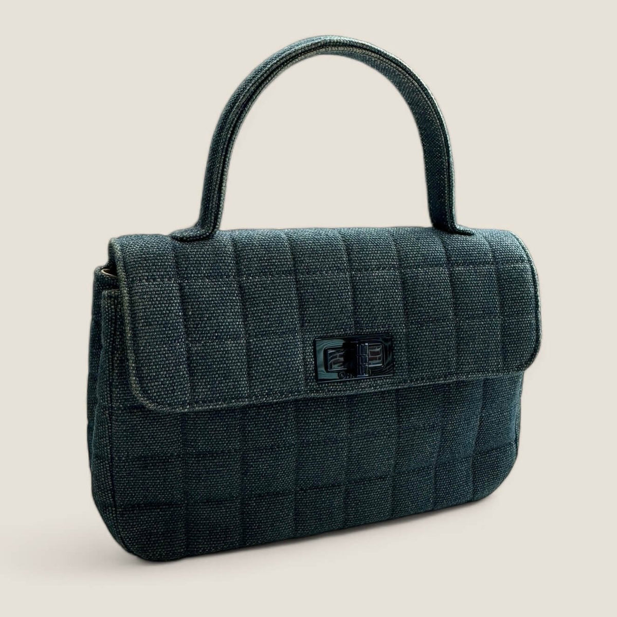 Gebruikte Chanel designer tas van Denim stof