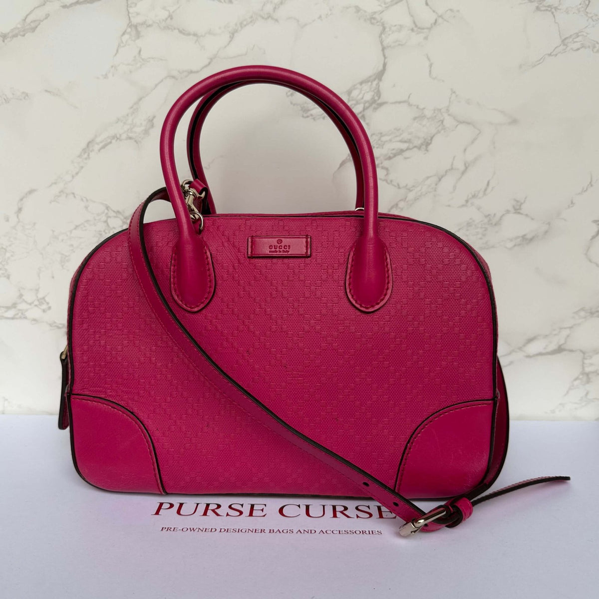 Gucci Diamanté satchel pink complete overview