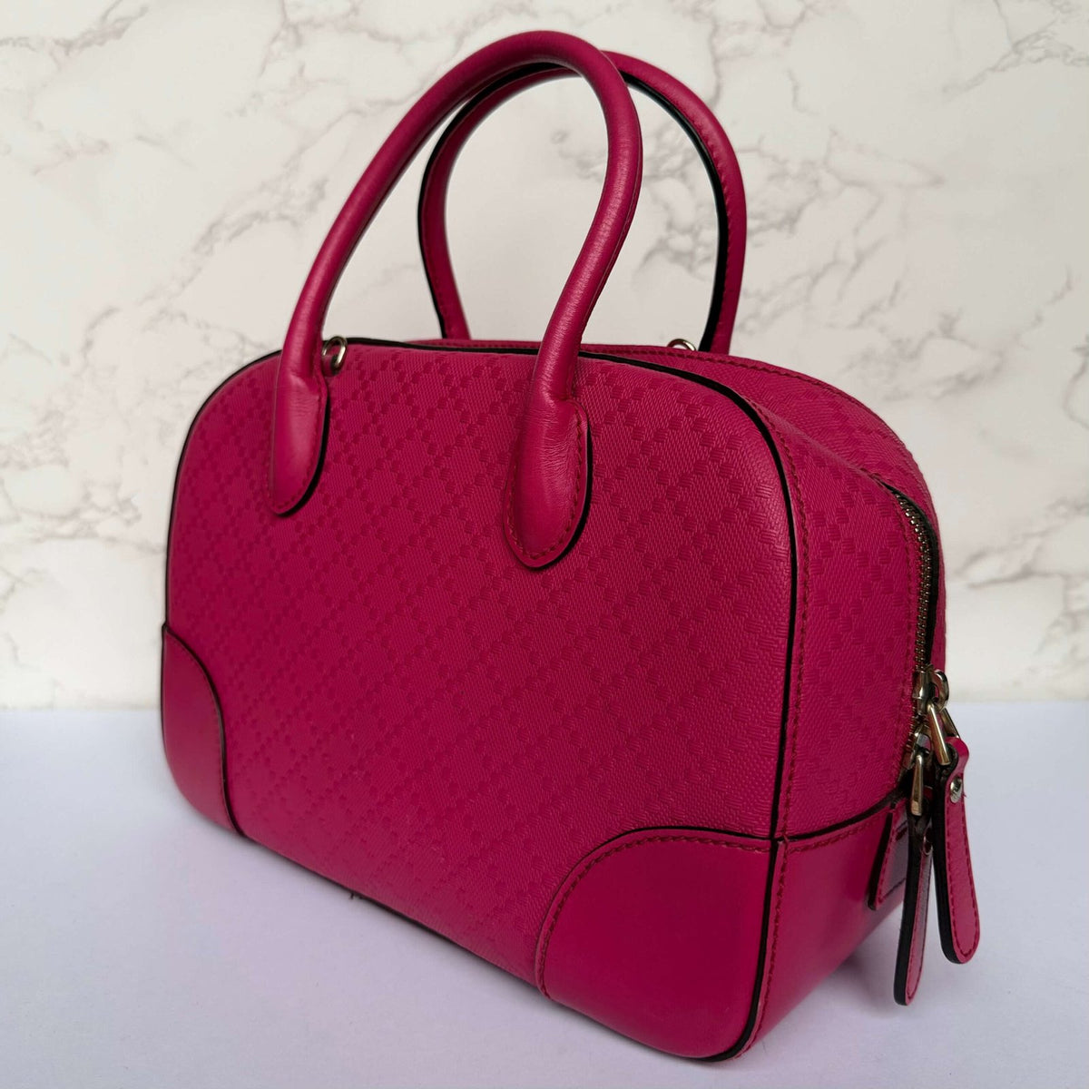 Gucci Diamanté bag pink back detail