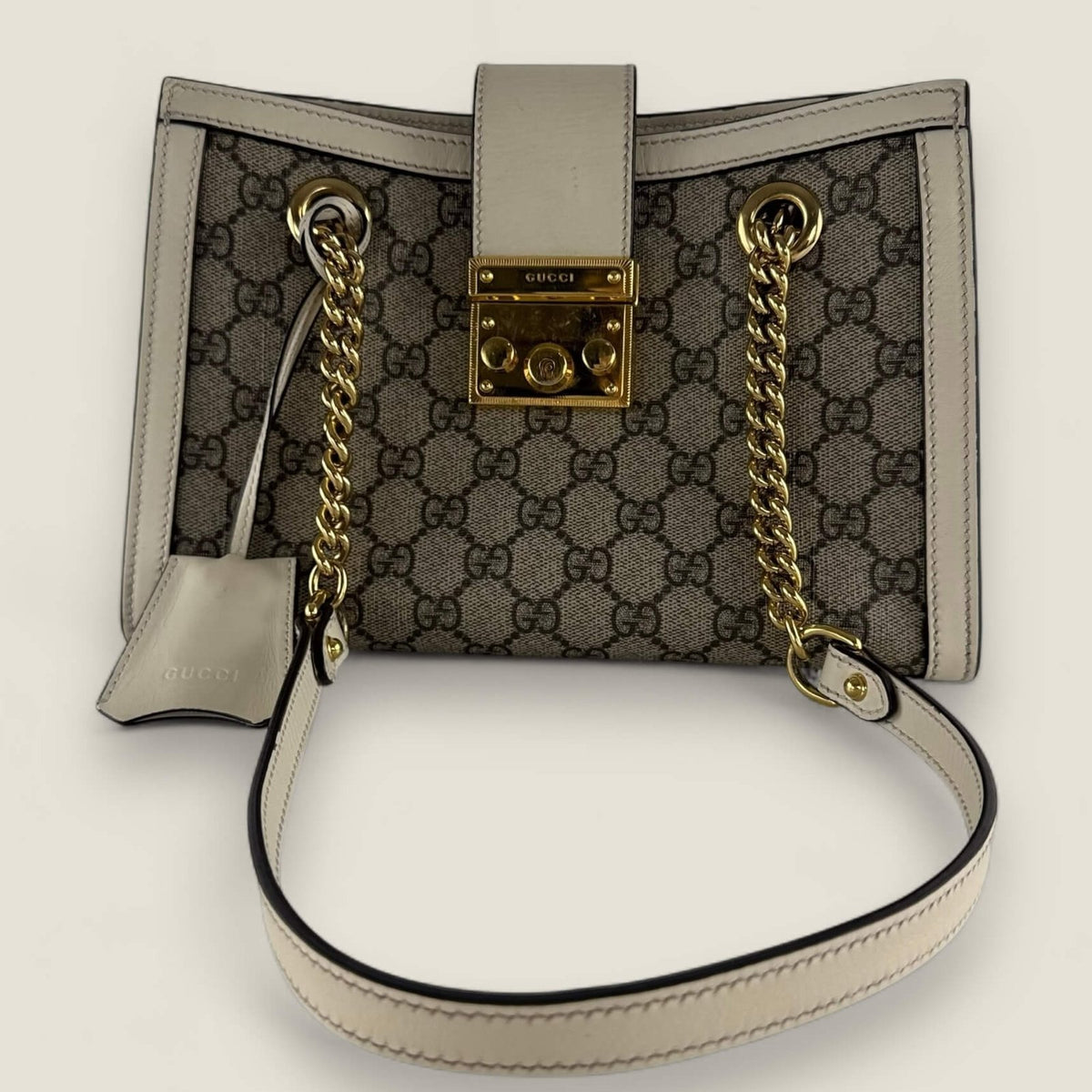 Gucci GG supreme padlock tote