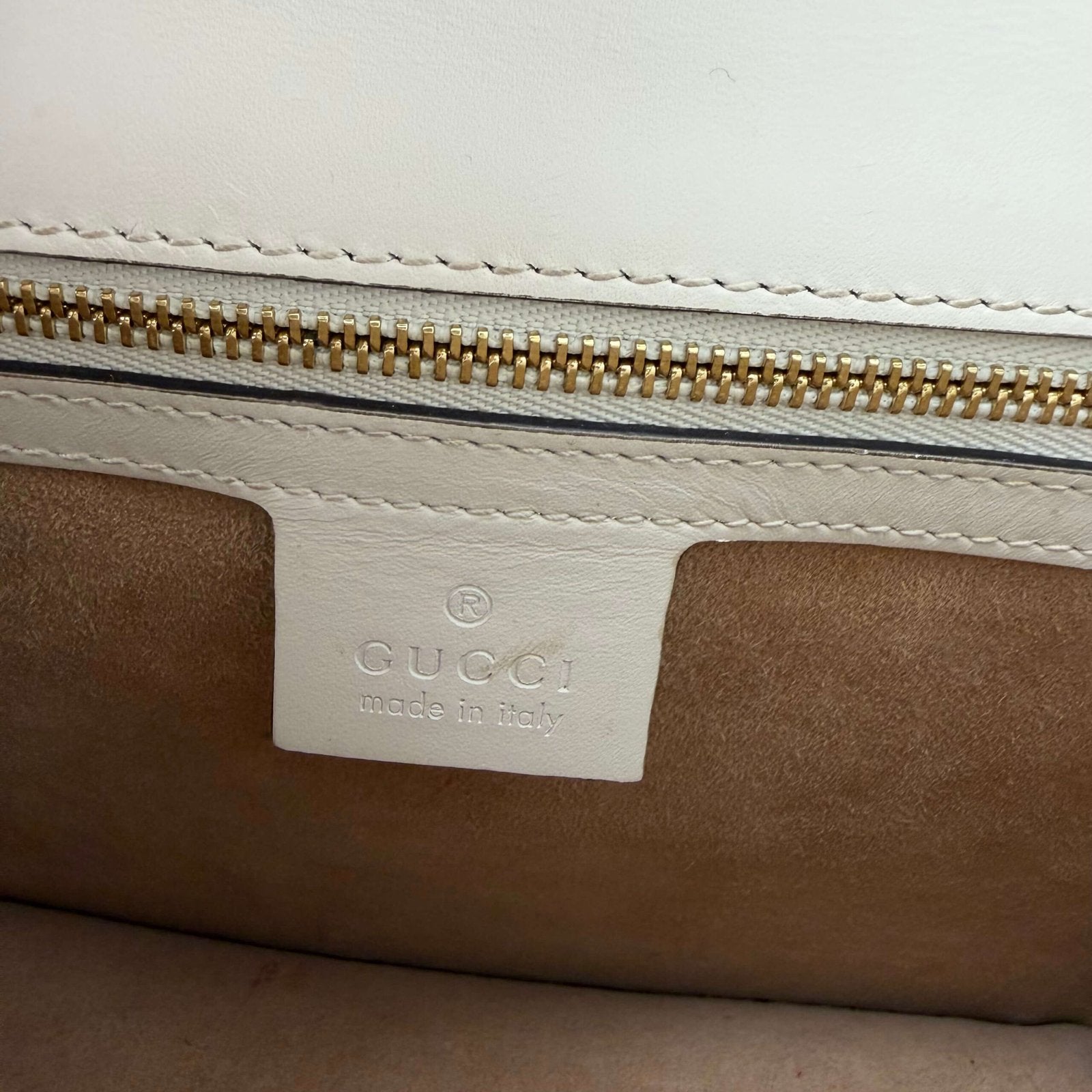 Gucci Sylvie bag suede interior