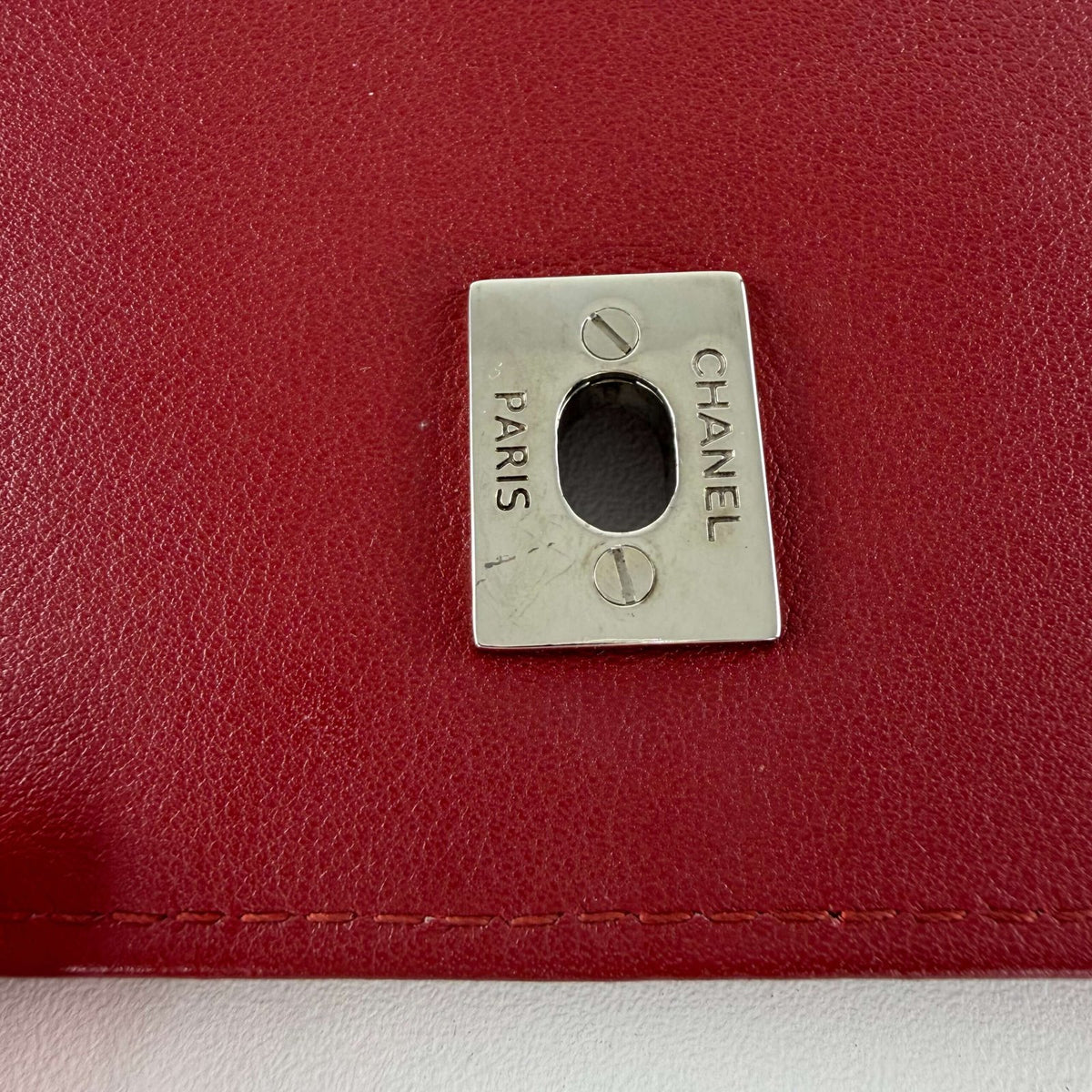Hardware detail authentic Chanel bag