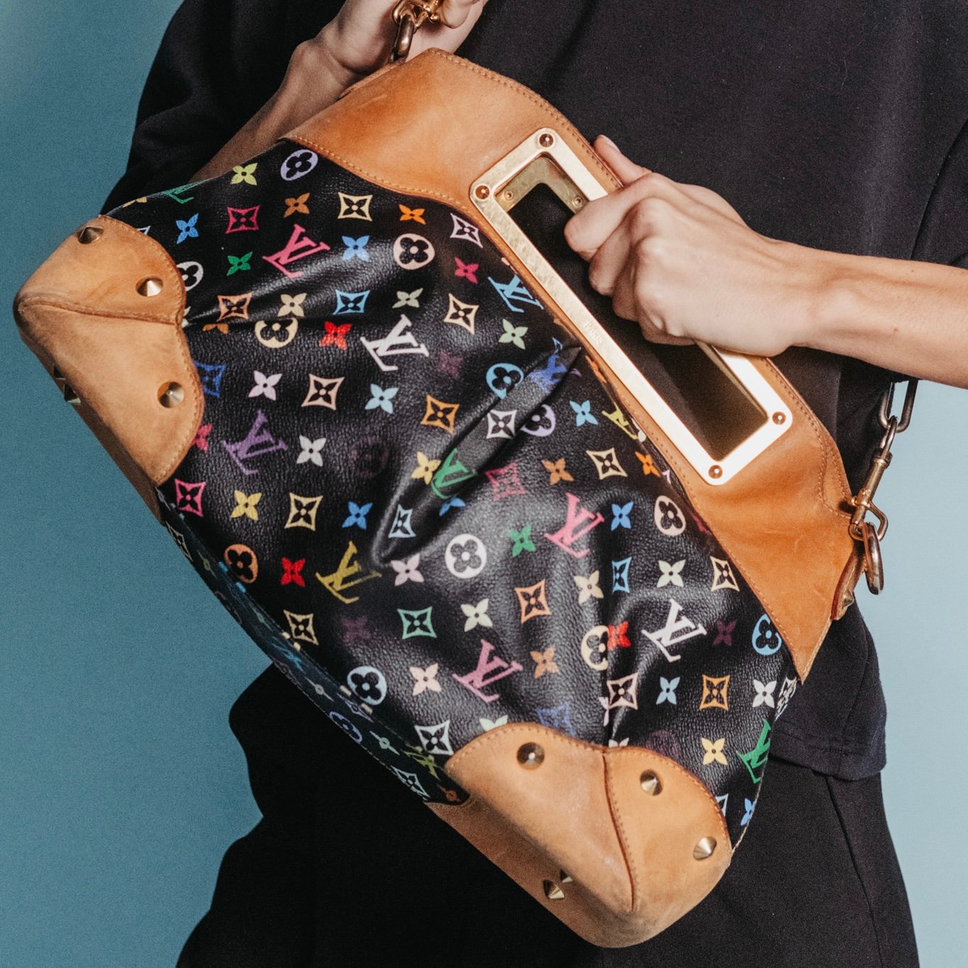 Louis Vuitton multicolor black Judy GM - pre-owned