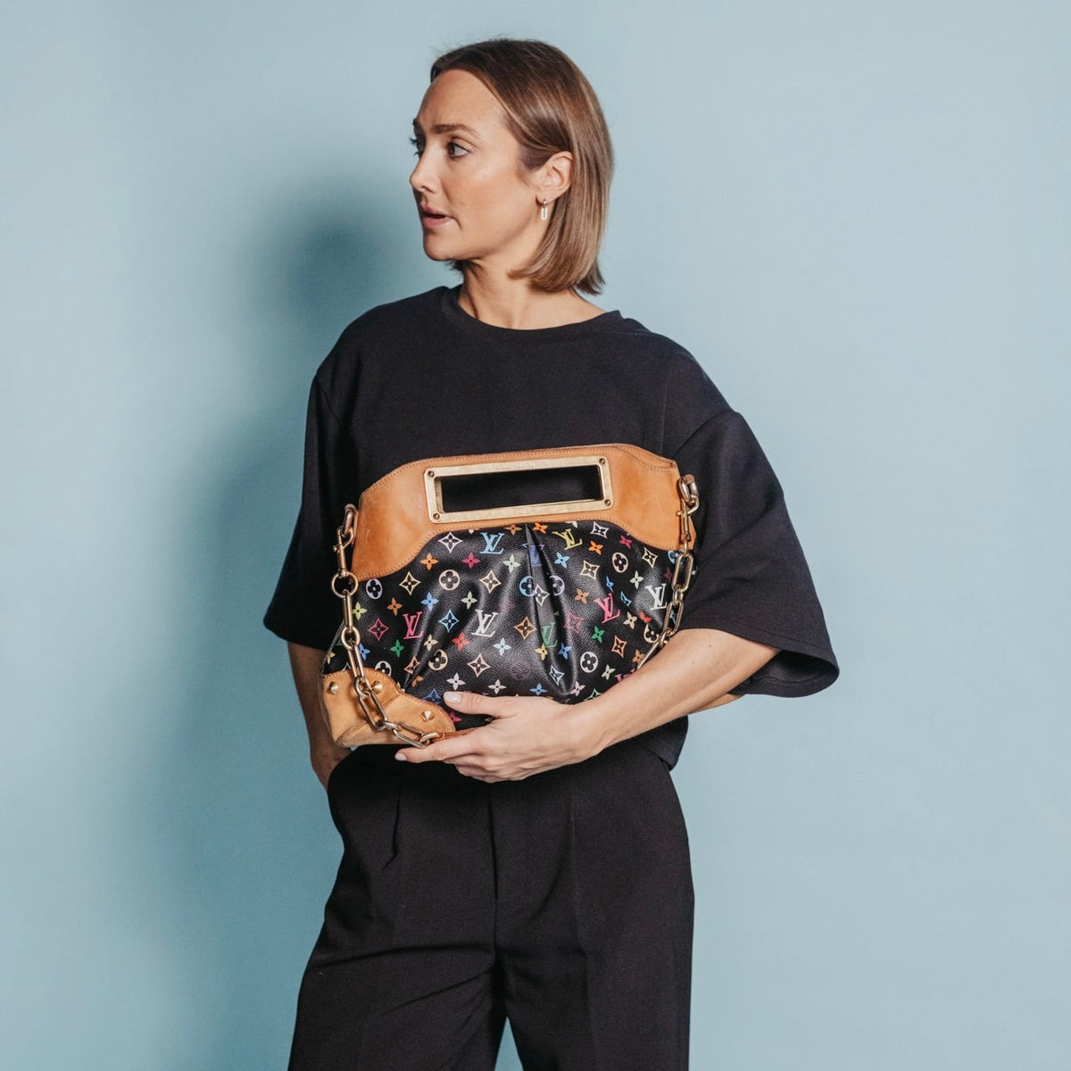 Louis Vuitton multicolor black Judy GM pre-owned