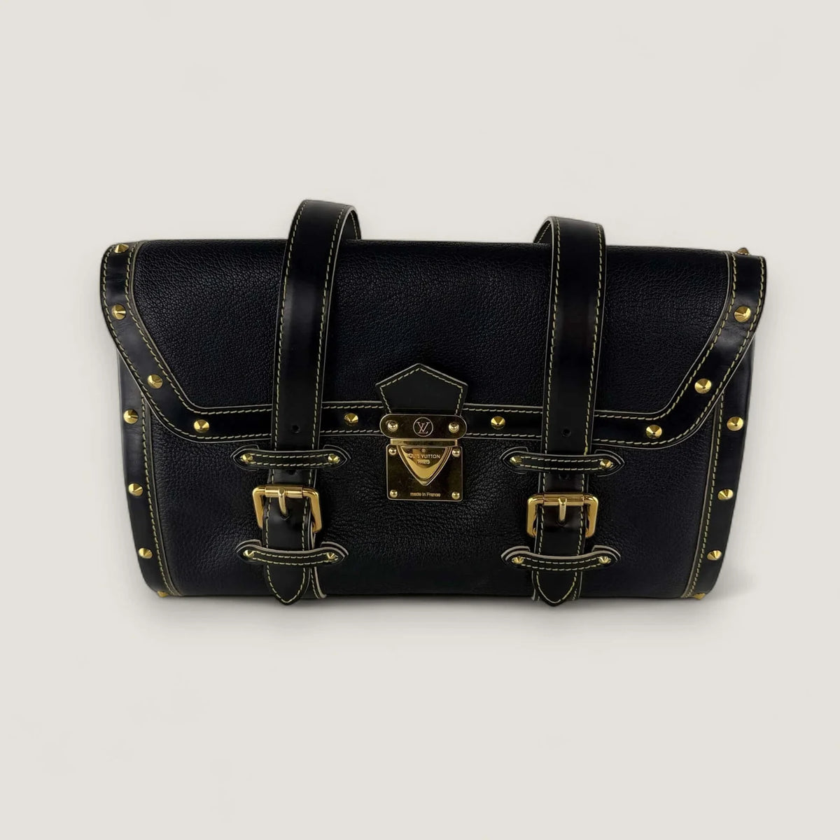 Louis Vuitton Black Suhali L'Epanoui PM Bag
