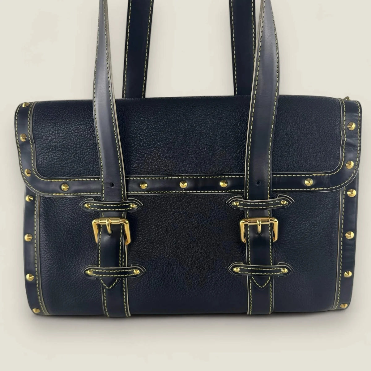 Louis Vuitton L’Epanoui GM zwart achterkant van de tas
