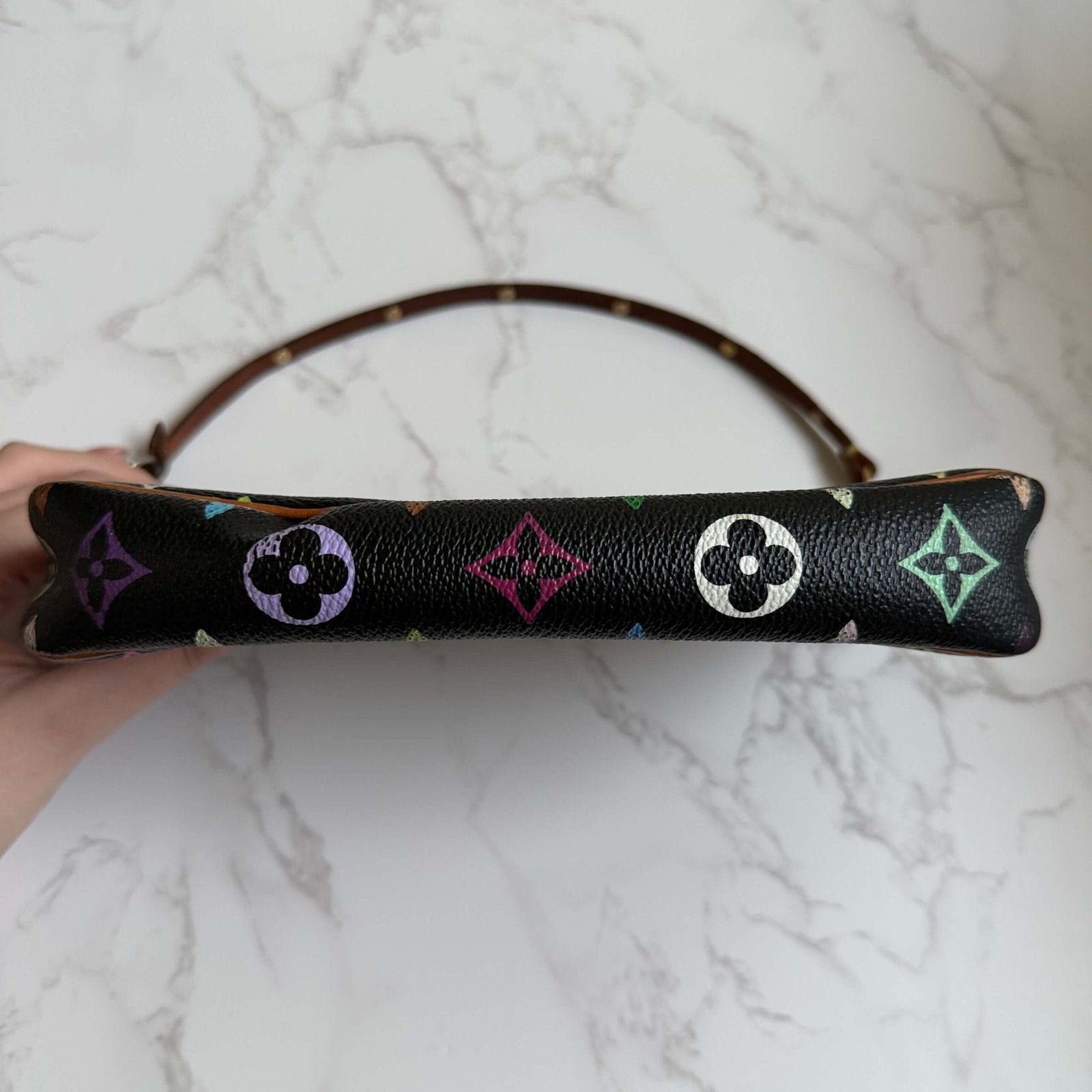 Louis Vuitton Takashi Murakami pochette accessories multicolor noir vintage