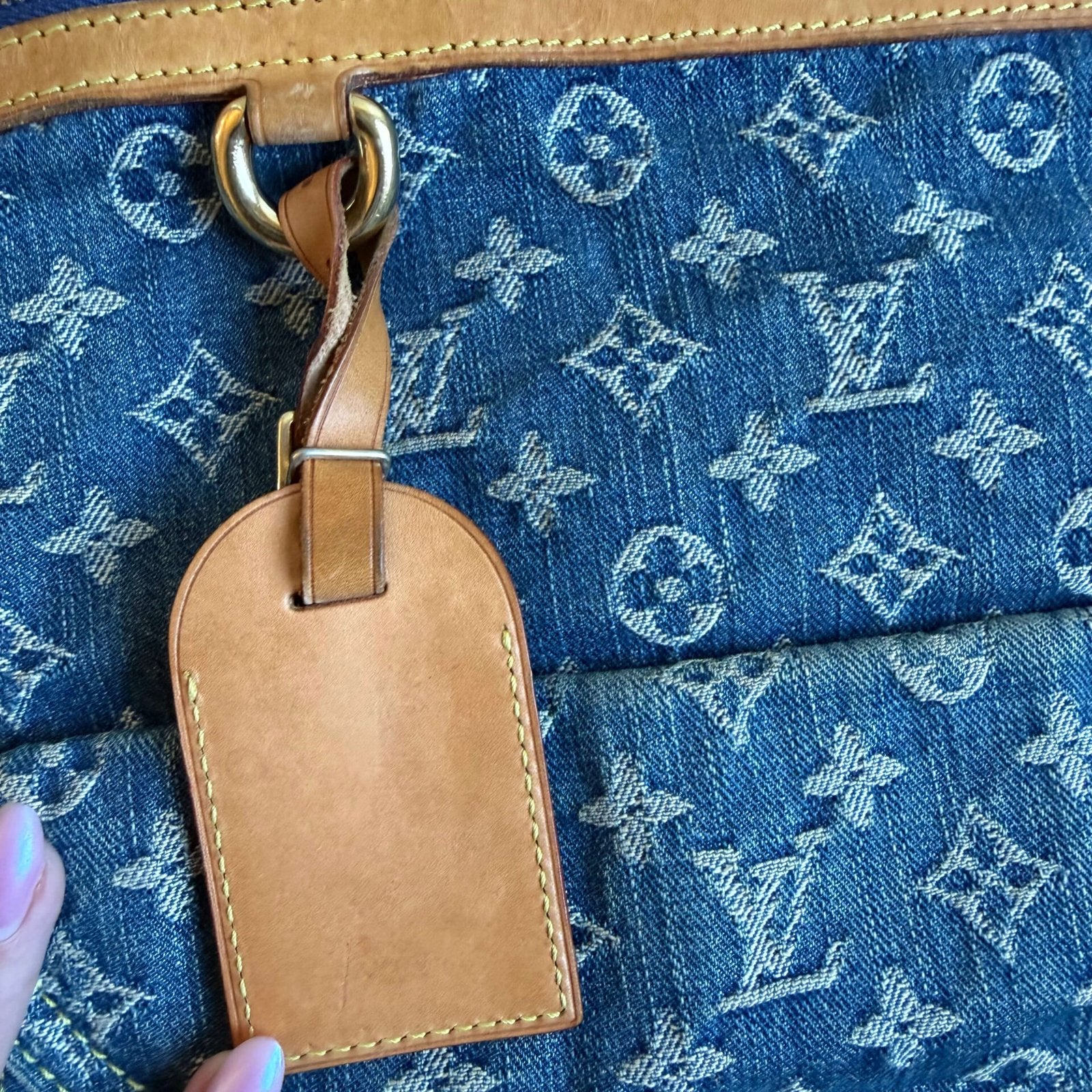 Louis Vuitton denim shopper vintage