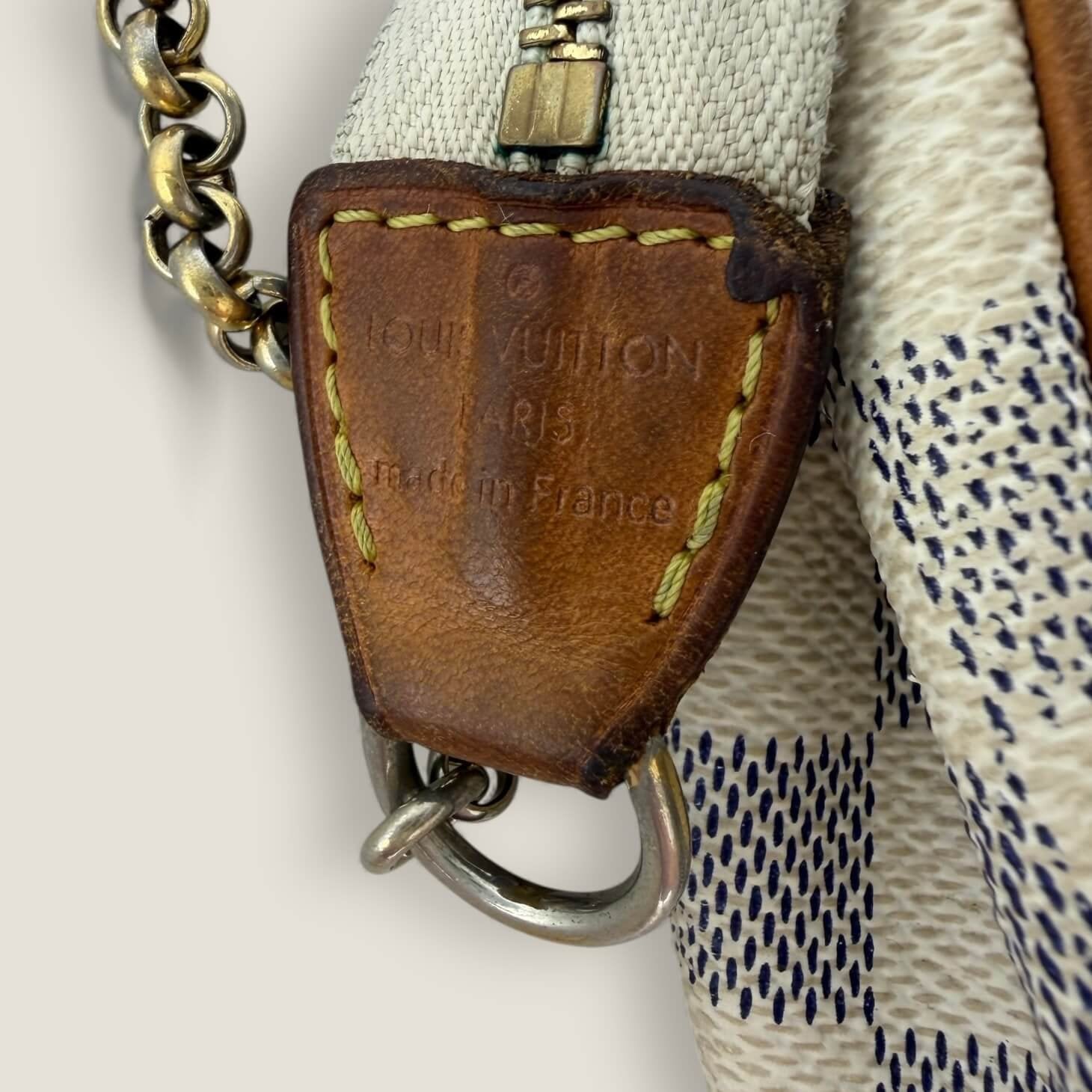Louis Vuitton eva vachetta leather patina authentic