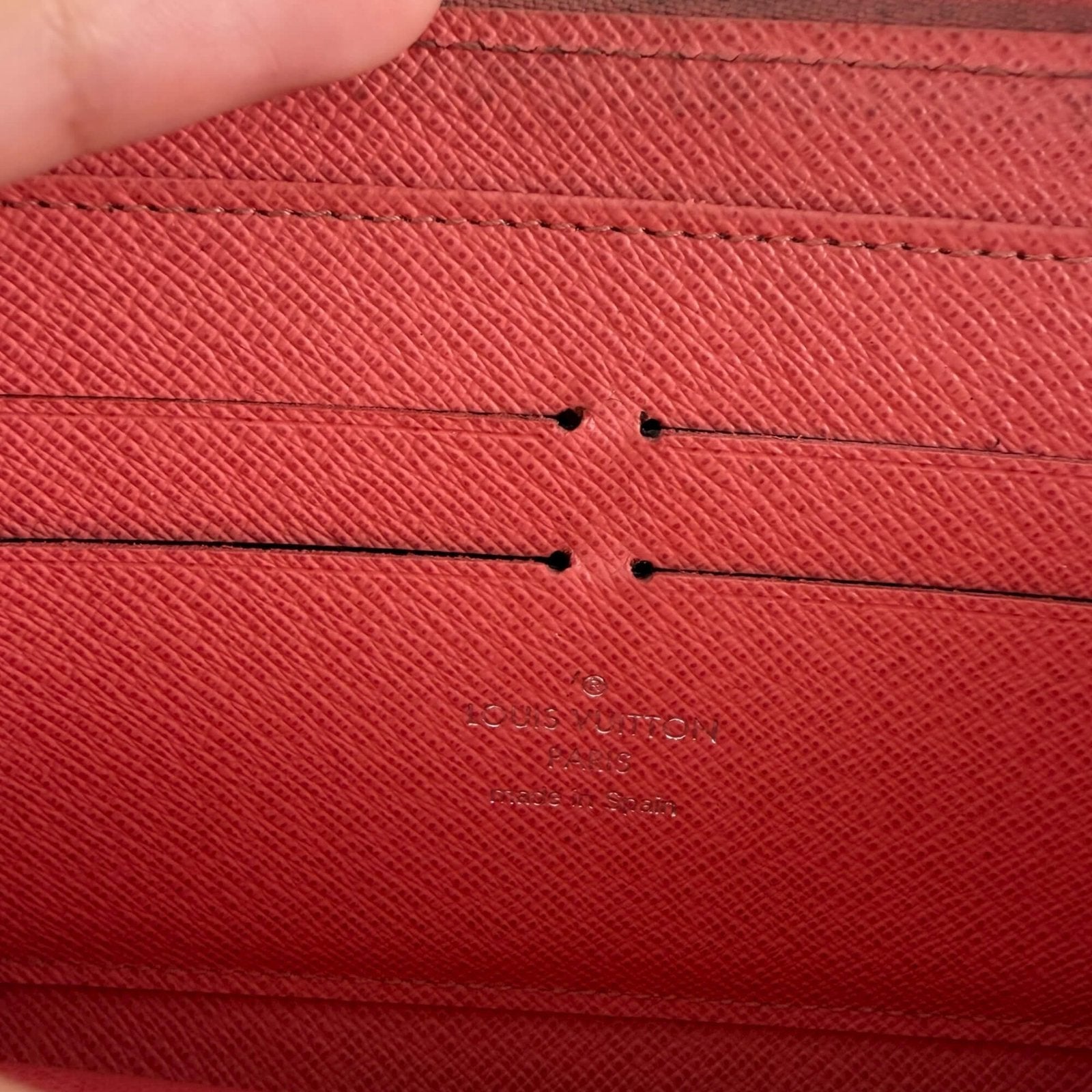 Louis Vuitton leather stamp authentic wallet