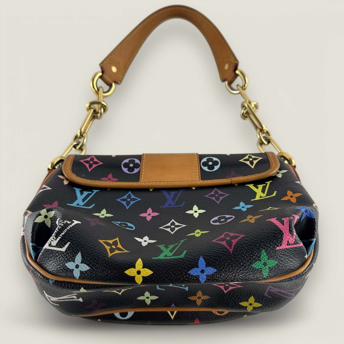 Louis Vuitton x Takashi Murakami black monogram multicolor Patti bag