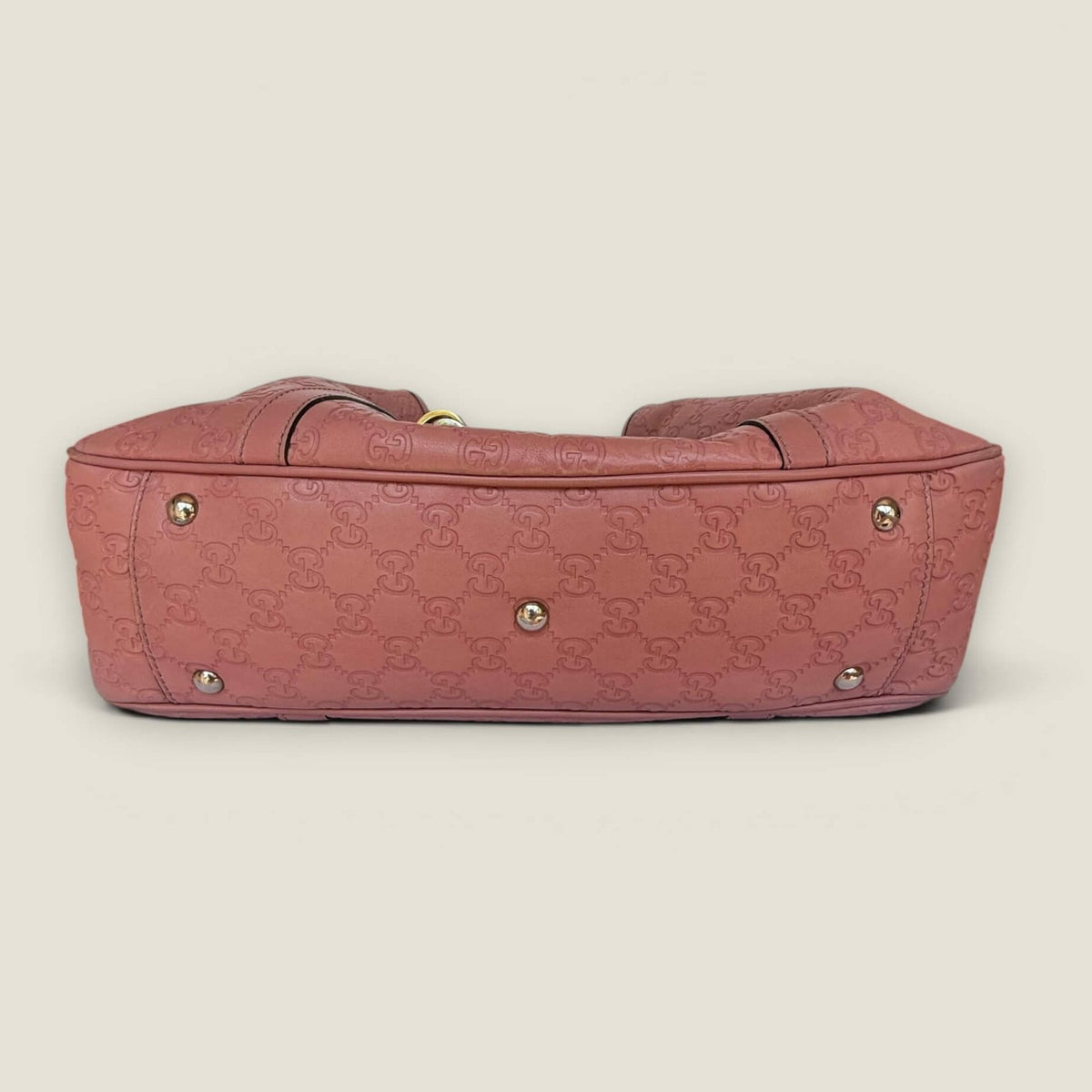 Bottom Gucci Guccissima Twins tote pink