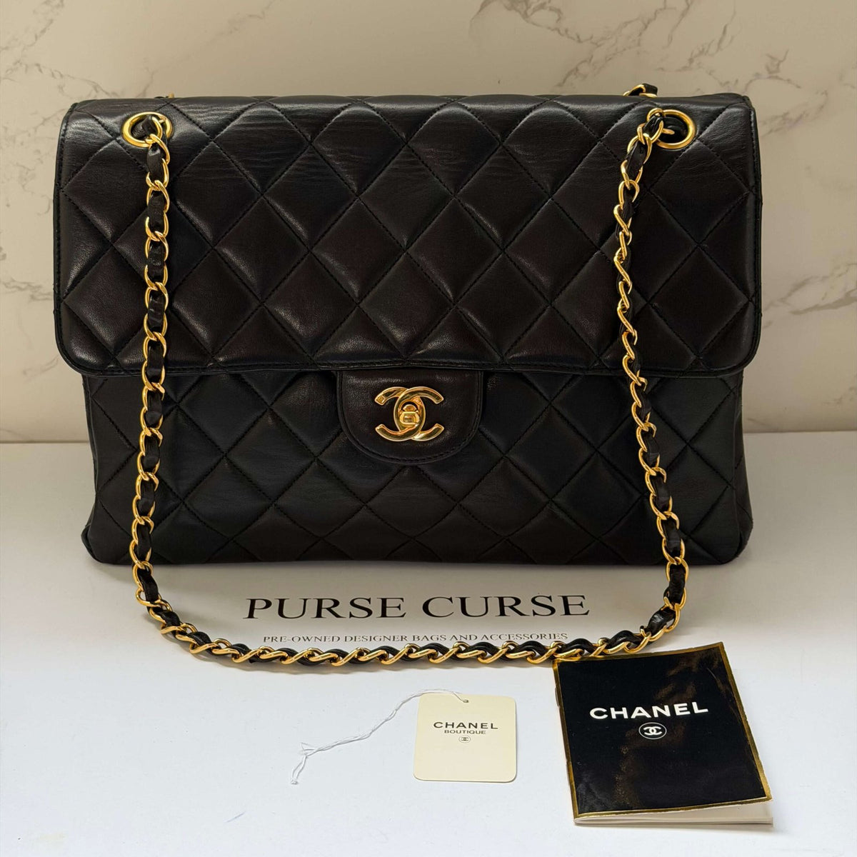 Original vintage Chanel jumbo shoulder bag<br>