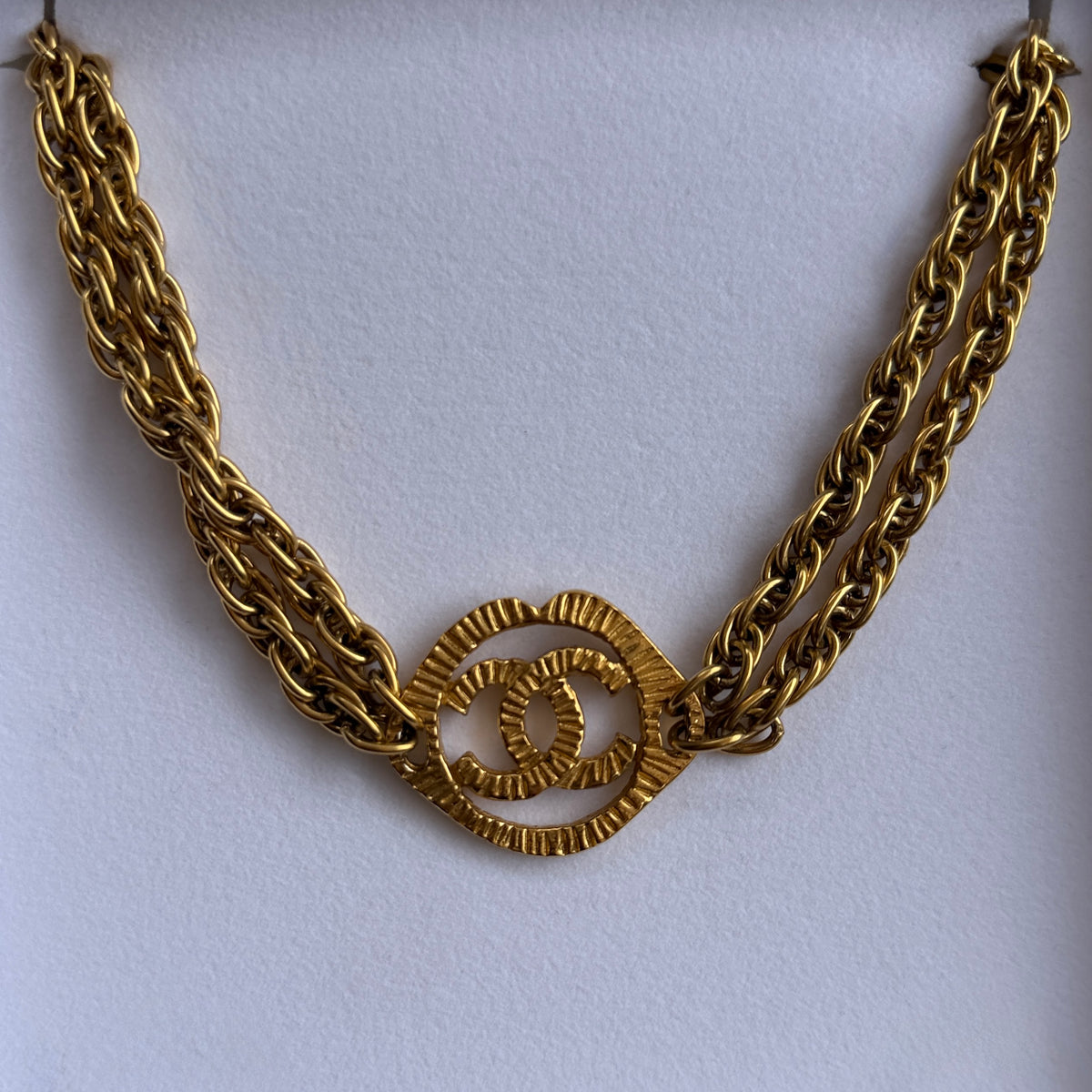 Originele vintage Chanel ketting verguld