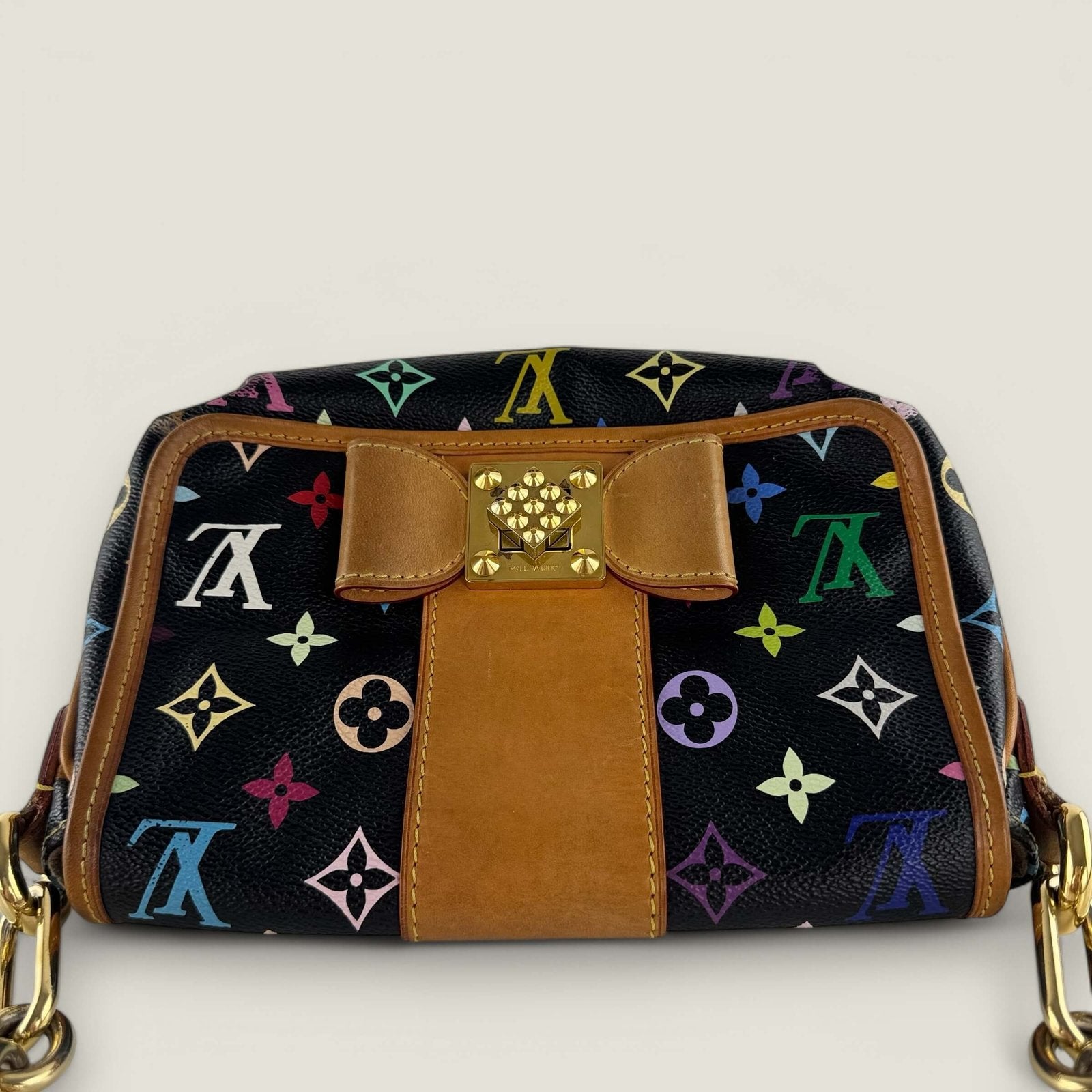 Pre-owned Louis Vuitton x Takashi Murakami black multicolor monogram Patti