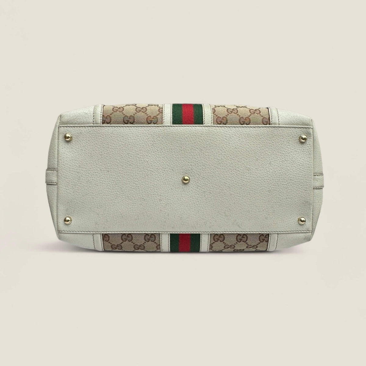 Preloved Gucci Ophidia Boston monogram bag with lock