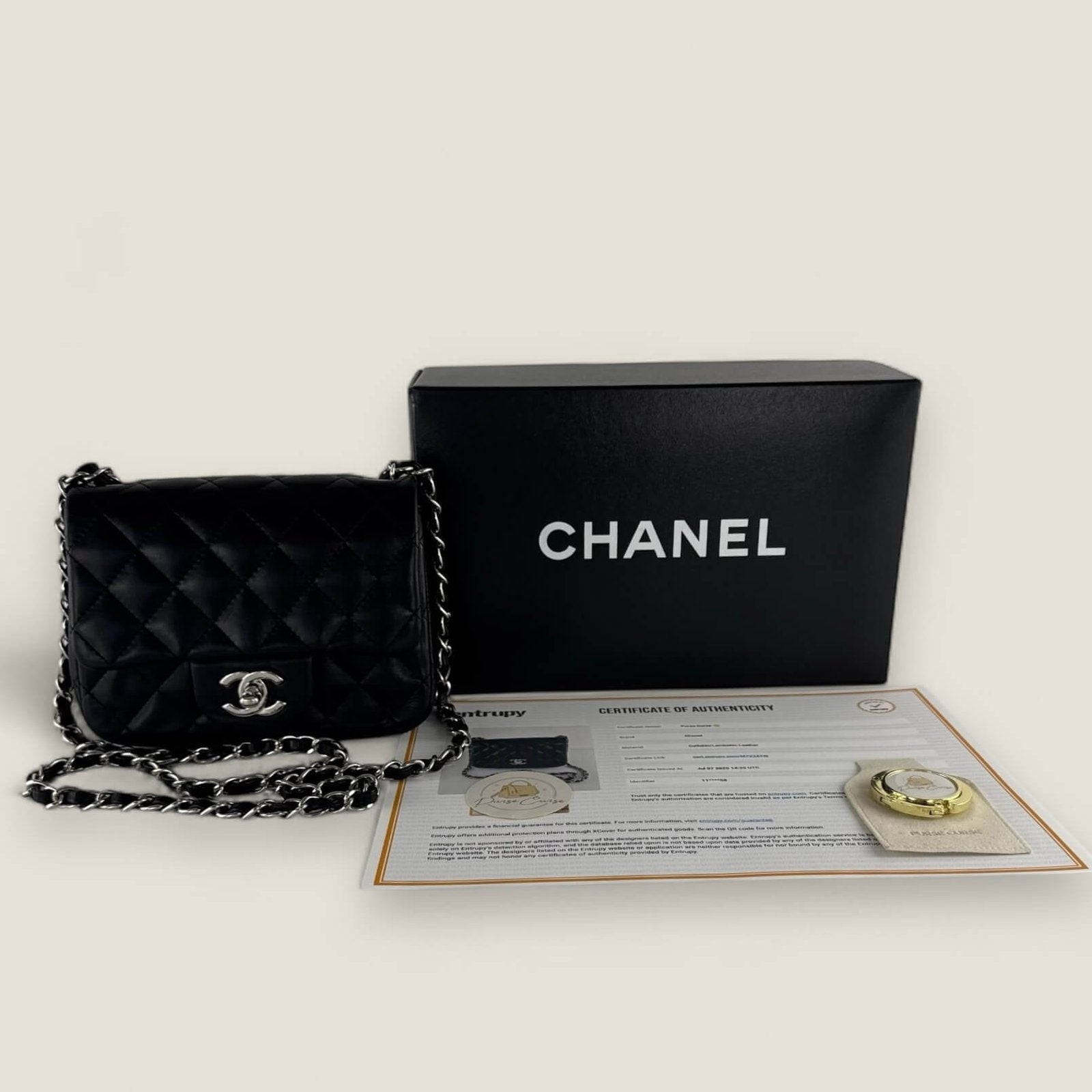 pre-owned Chanel square mini