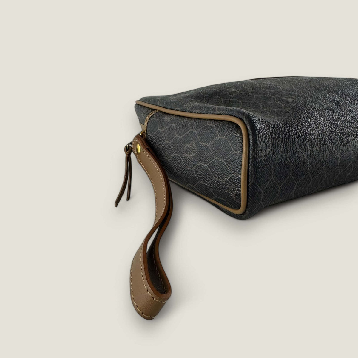 pre-owned Christian Dior honeycomb coated canvas monogram toiletry bag
