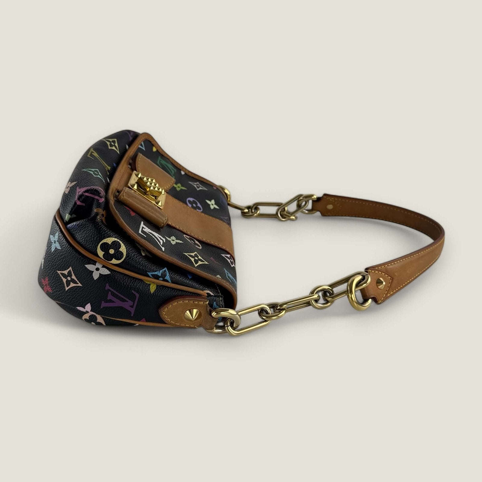 Pre-owned Louis Vuitton black multicolor monogram