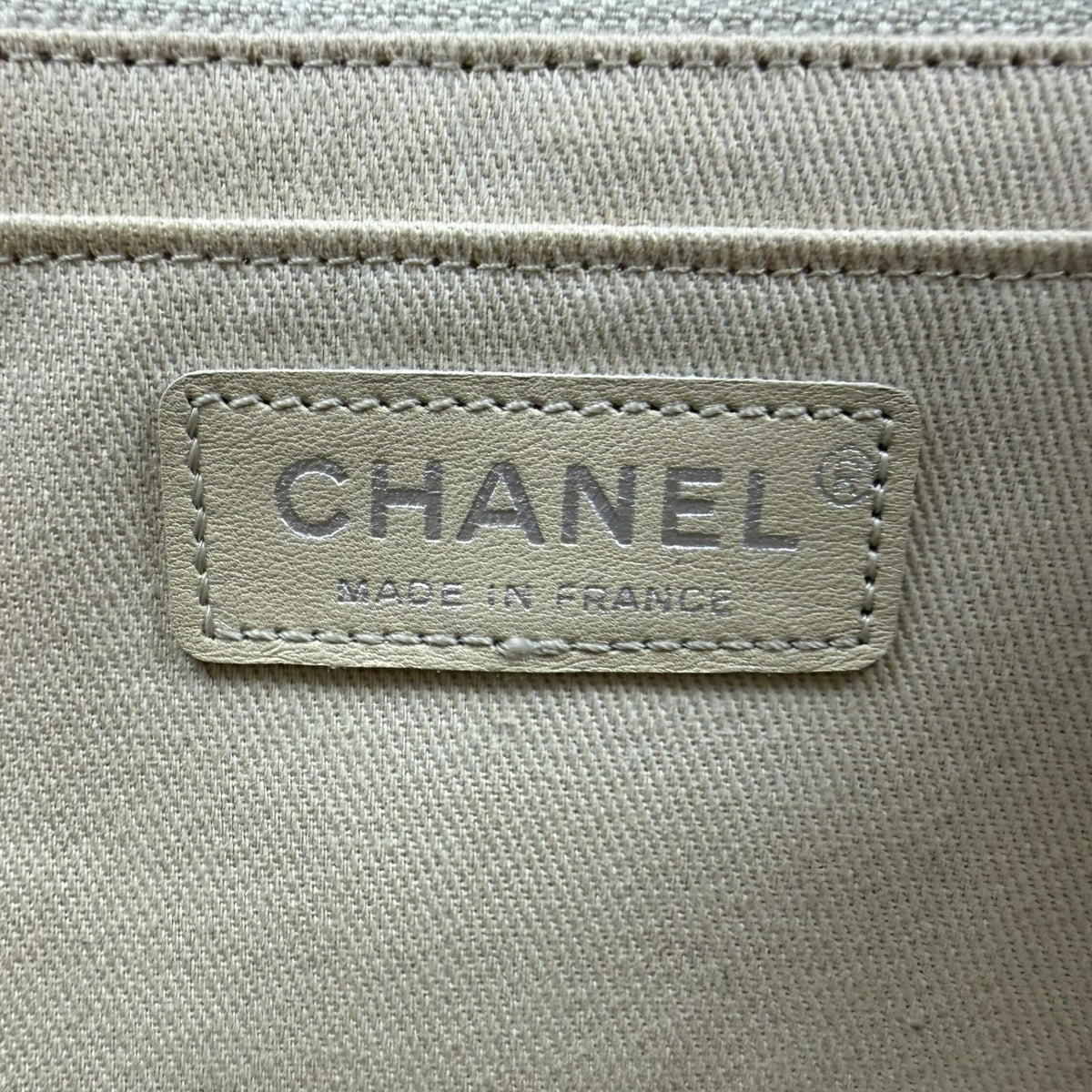 authentic Chanel handbag interior