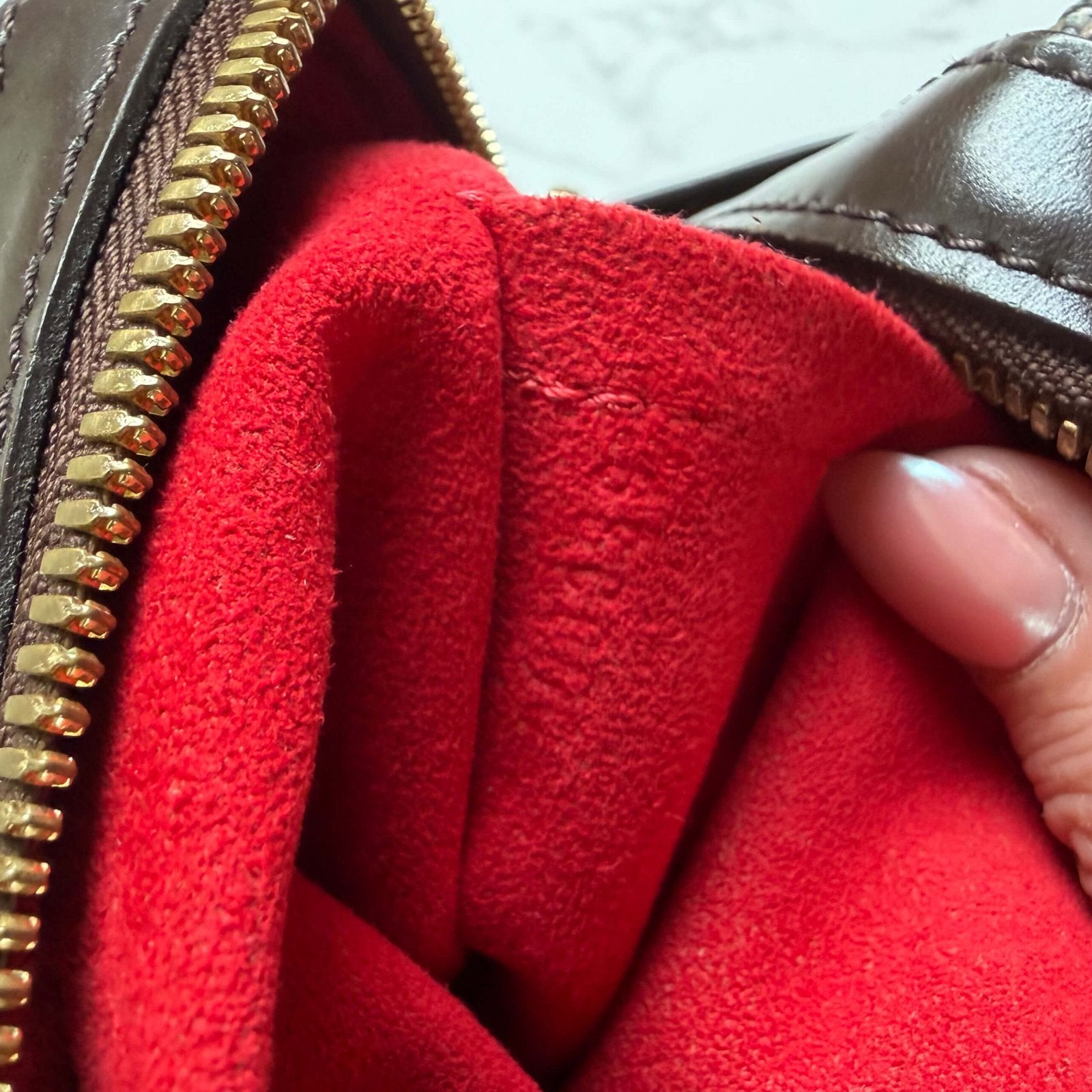 authentic Louis Vuitton Damier Ebene Berkeley top view