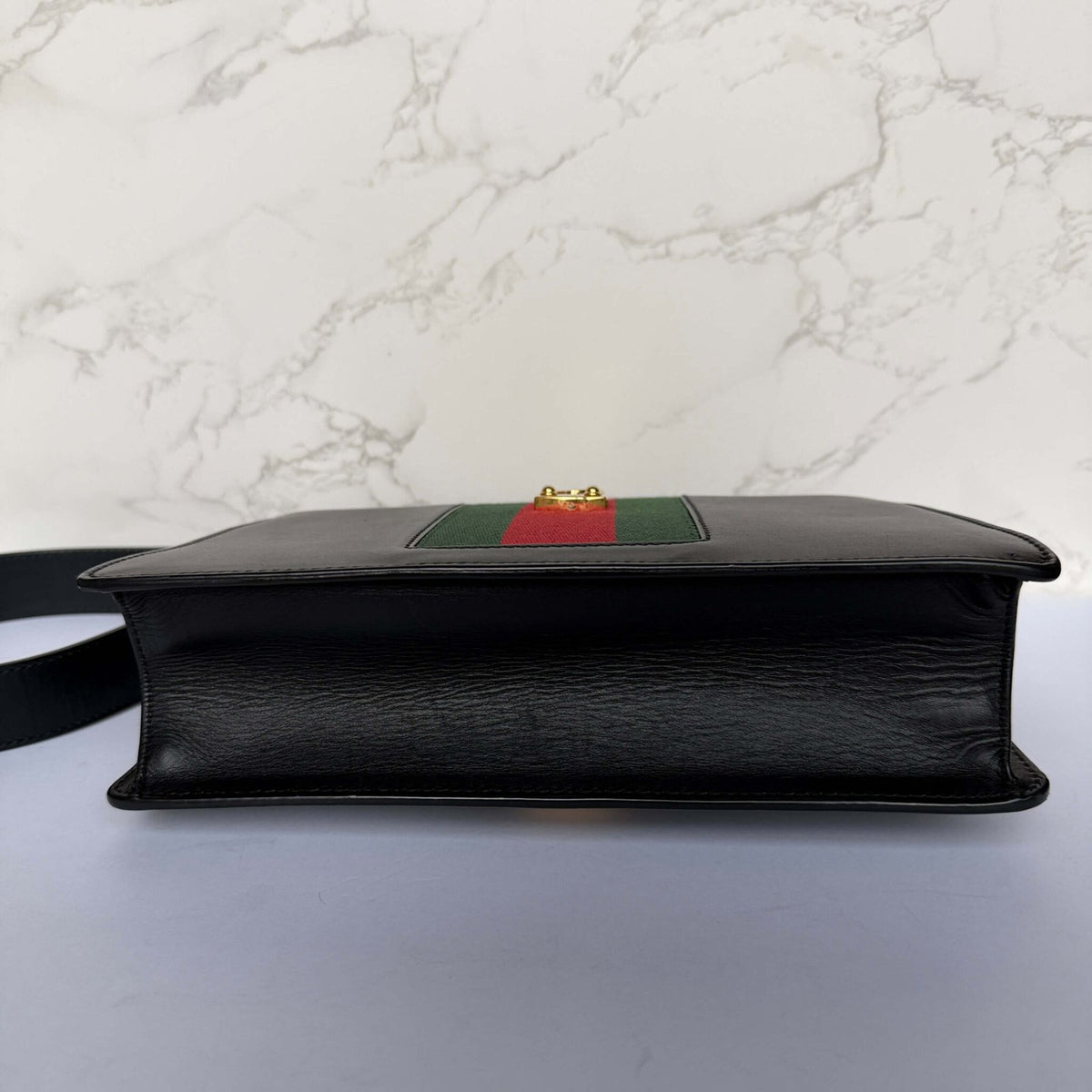 Bottom of the Gucci pre-owned Small Sylvie leather shoulder bag