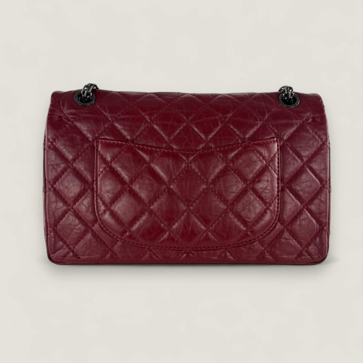 Back Chanel reissue 226 red leather