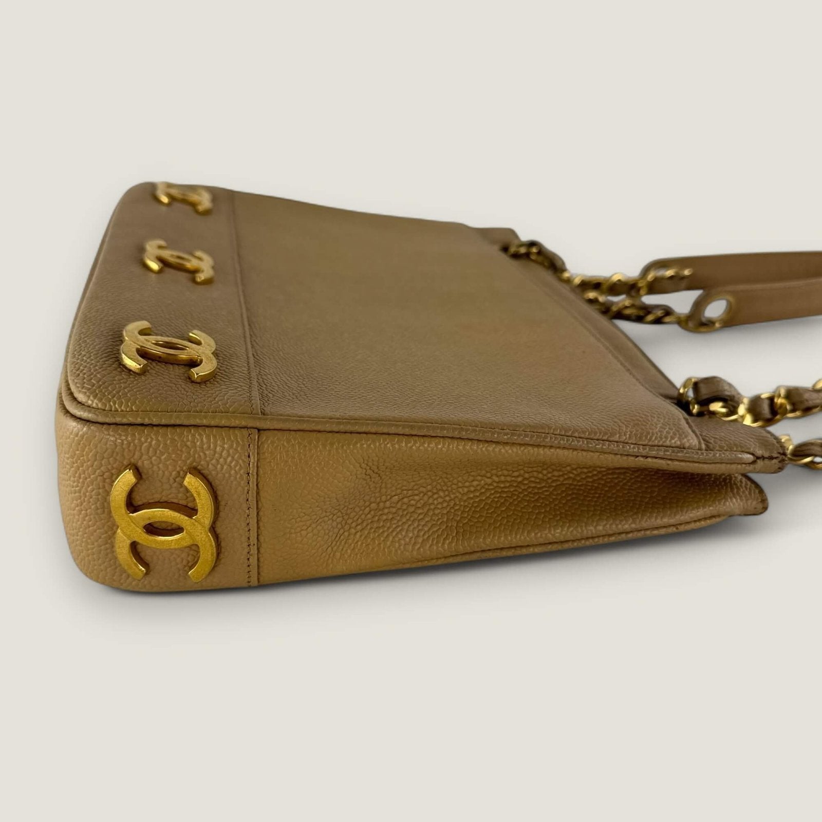 Authentic vintage Chanel caviar tote bag