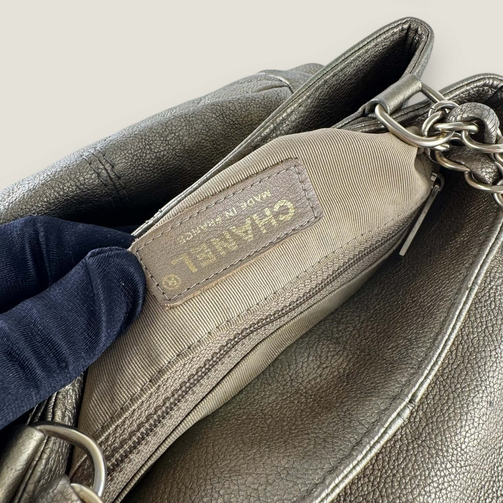 Interior authentic Chanel bag