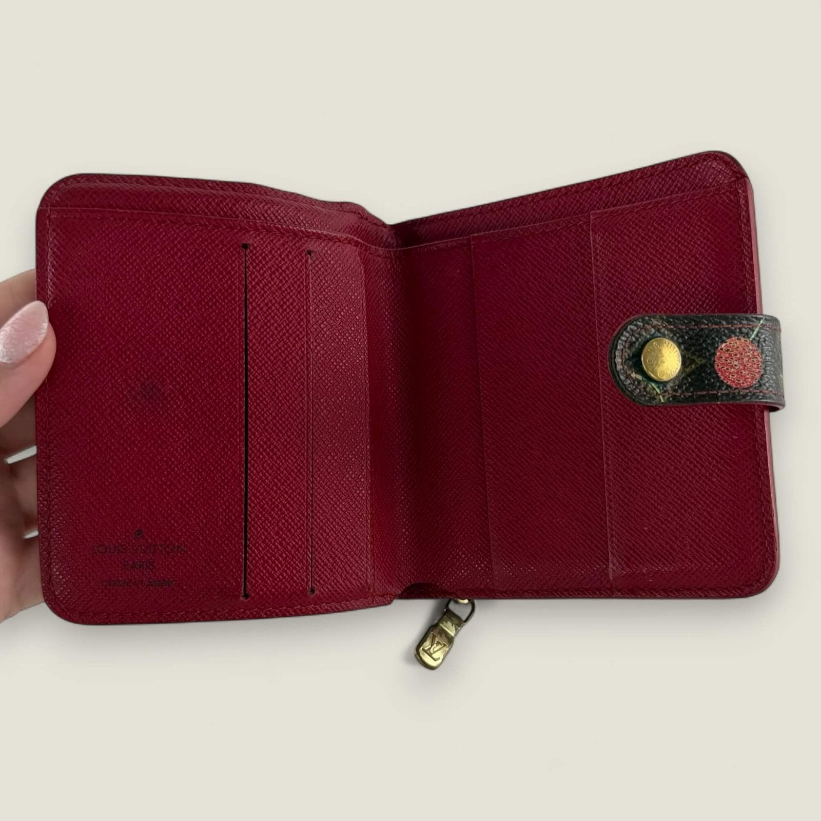 Interior original Louis Vuitton Murakami cherry wallet