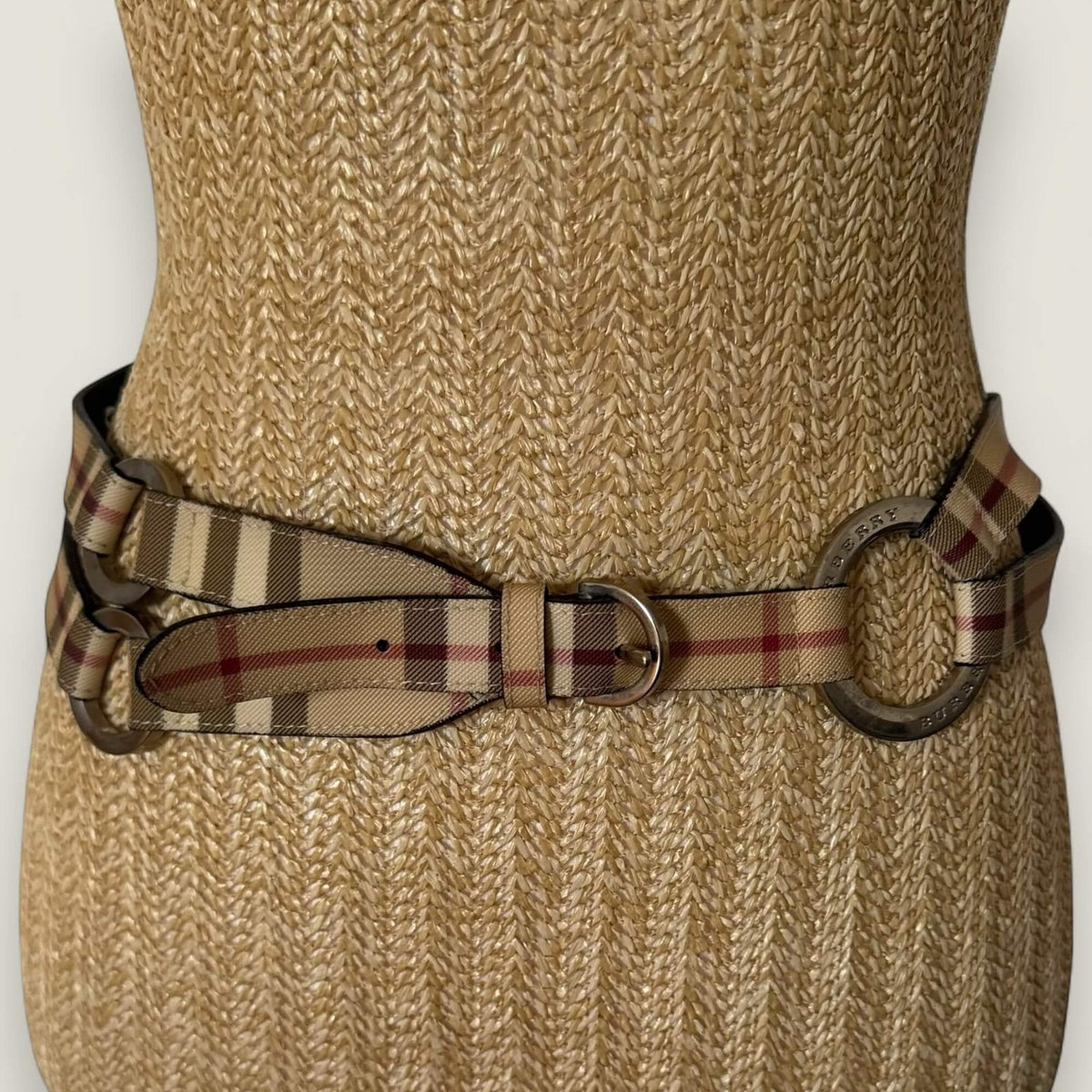 Burberry London haymarket check belt