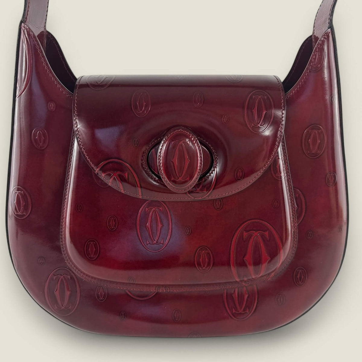 Cartier shoulder bag pre-owned burgundy